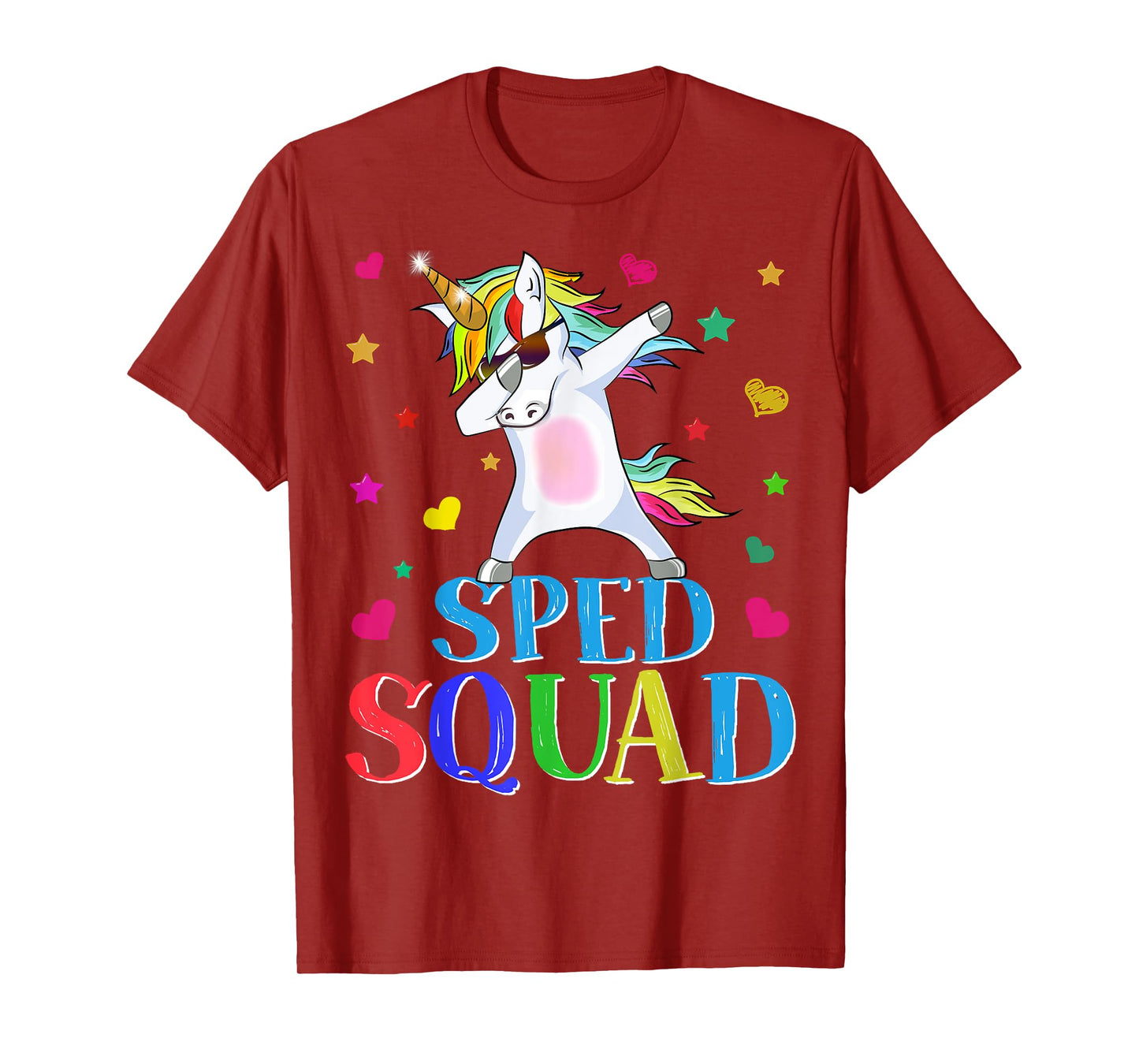 SPED Squad Special Education Unicorn Dab Teacher Gifts T-Shirt for Men Women Girls Kids