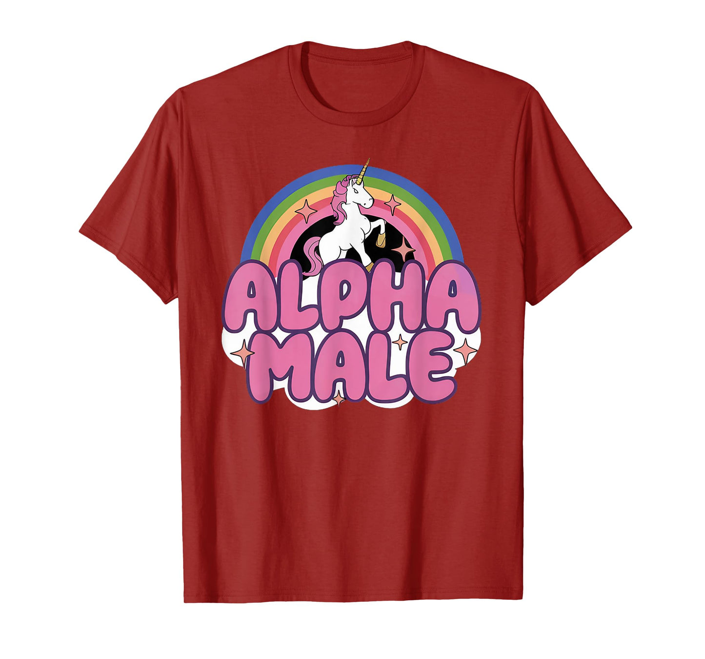 Alpha Male Rainbow Unicorn Funny Oddly Specific Dank Meme T-Shirt