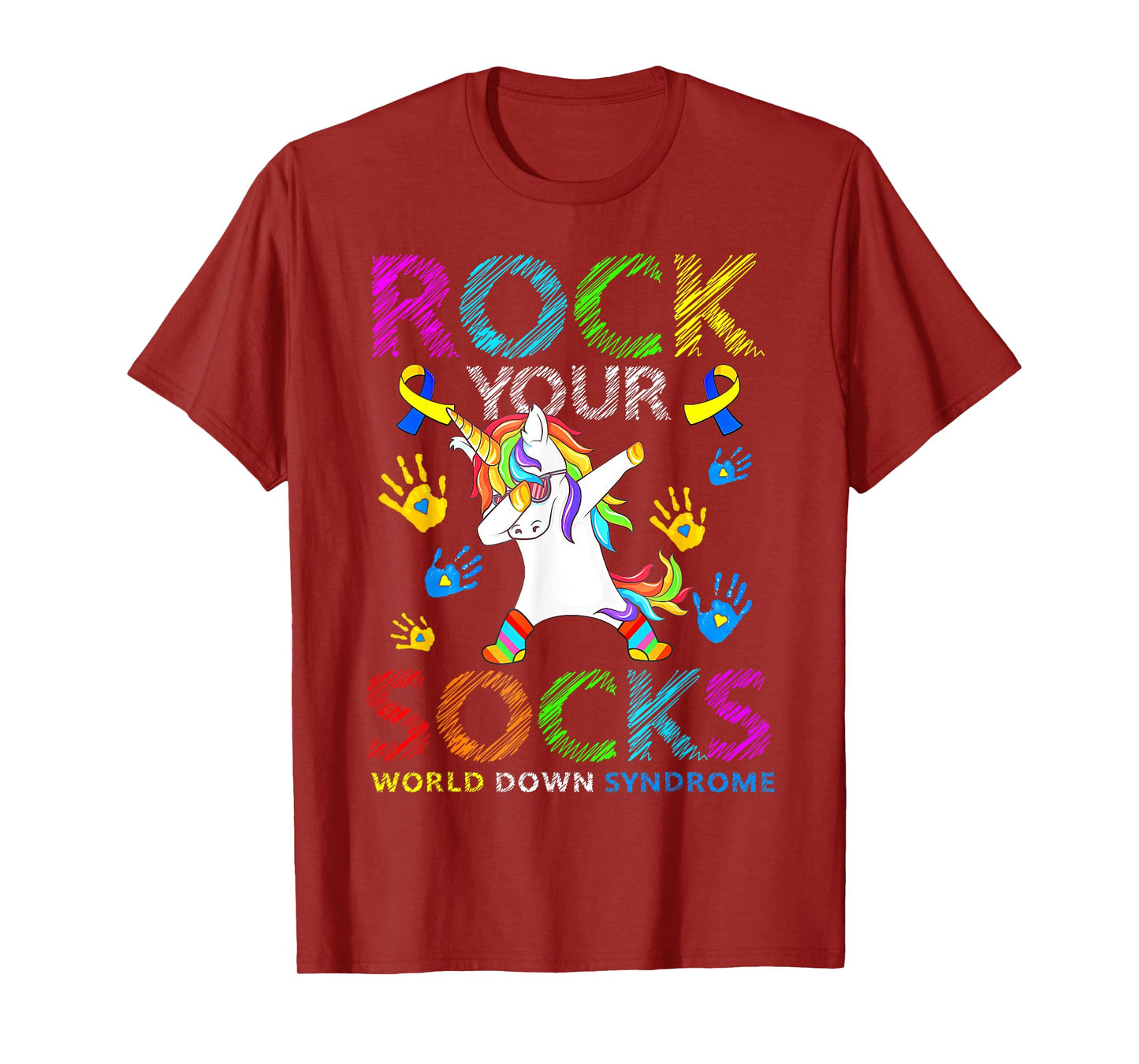 Unicorn Rock Your Socks World Down Syndrome Awareness T-Shirt