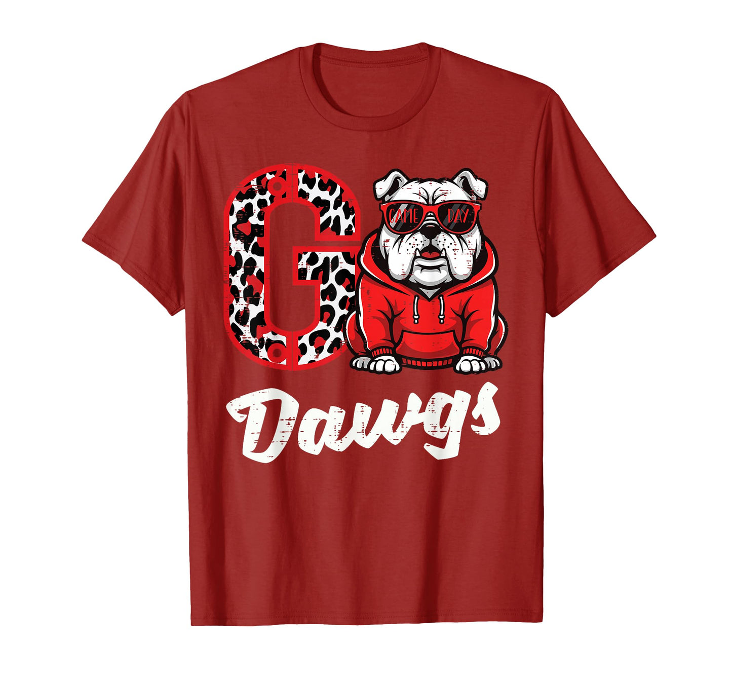 Bulldog Go Dawgs Men Women Kids Boys Youth Girls Teen T-Shirt