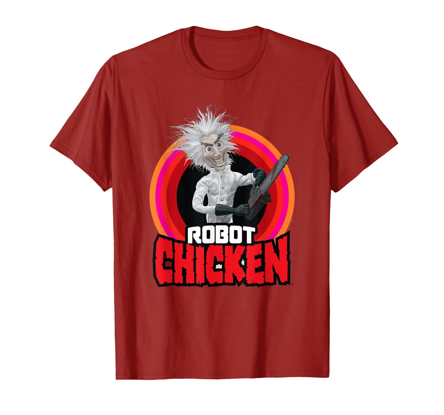 Robot Chicken Fritz Mad Scientist Chainsaw T-Shirt
