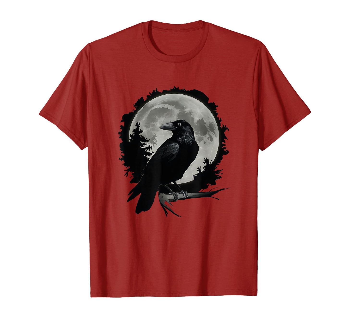 Full Moon Raven Women Men Kid Black art Black Bird Crow Moon T-Shirt
