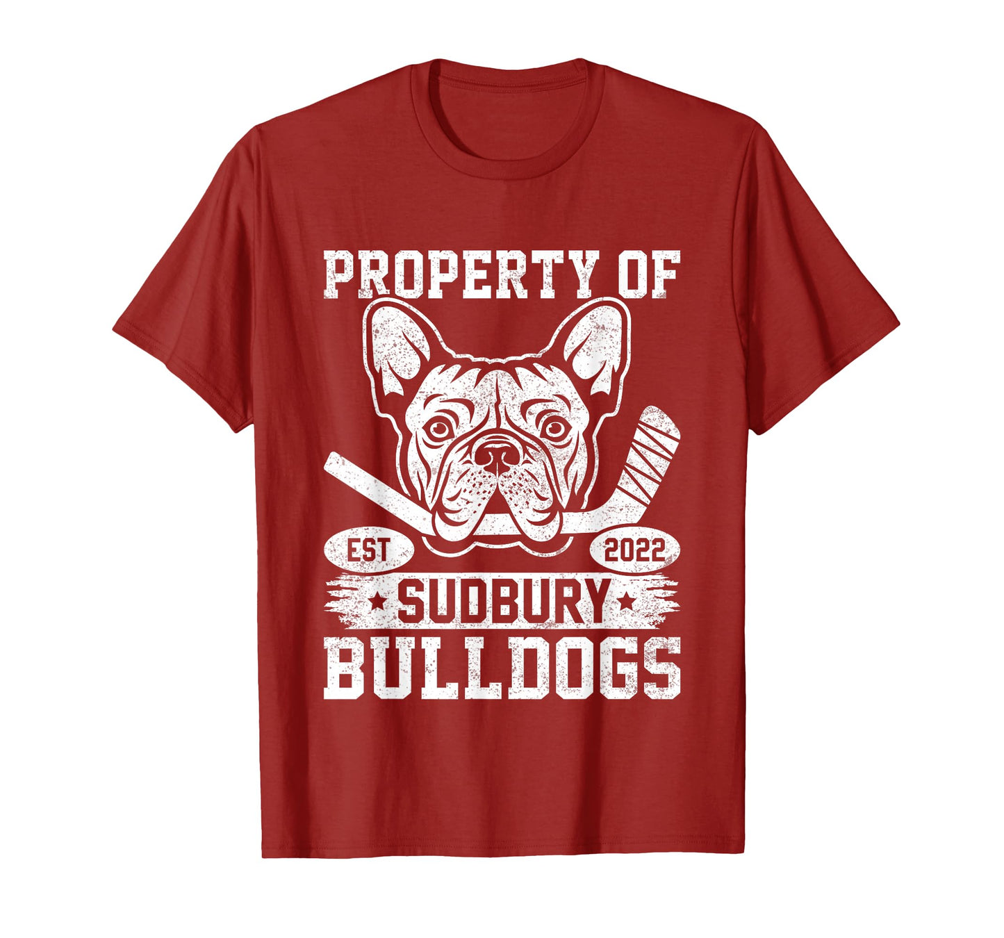 Bulldog Pet Dog Property Of Sudbury Bulldogs Men Women T-Shirt