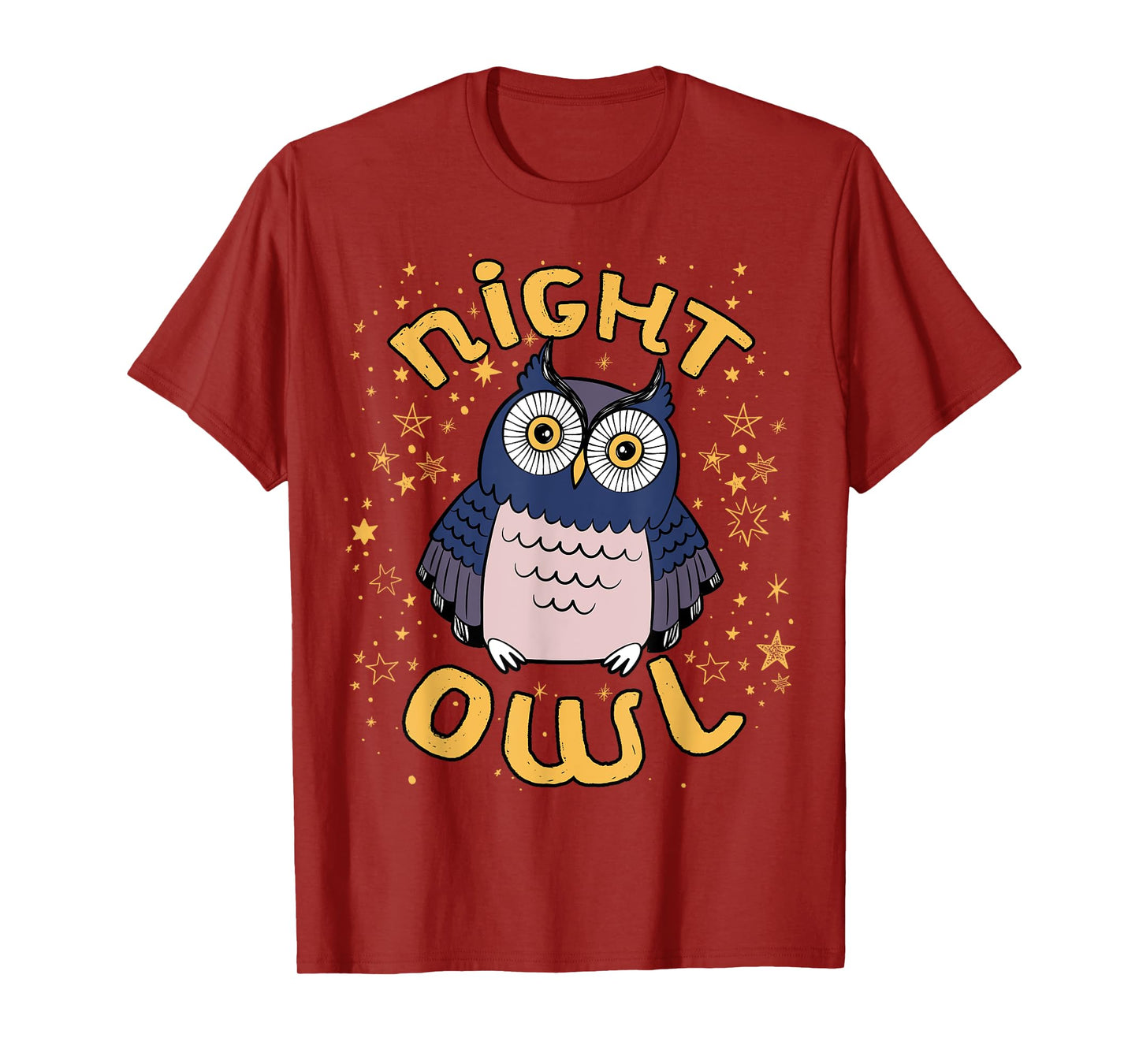 Night owl observes the starry sky at night T-Shirt