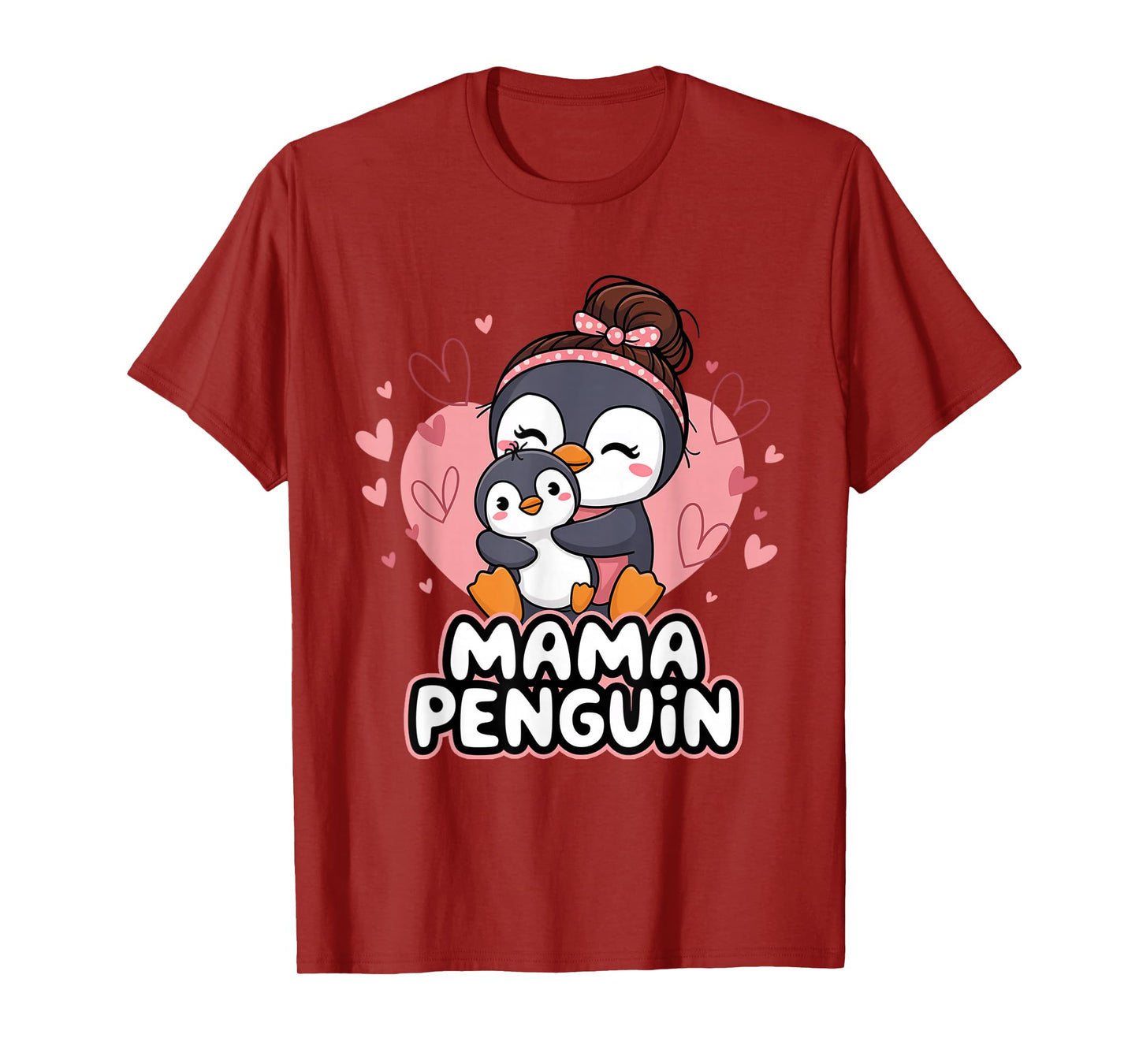 Cute Mama Penguin Holding Baby Animal Mother's Day T-Shirt