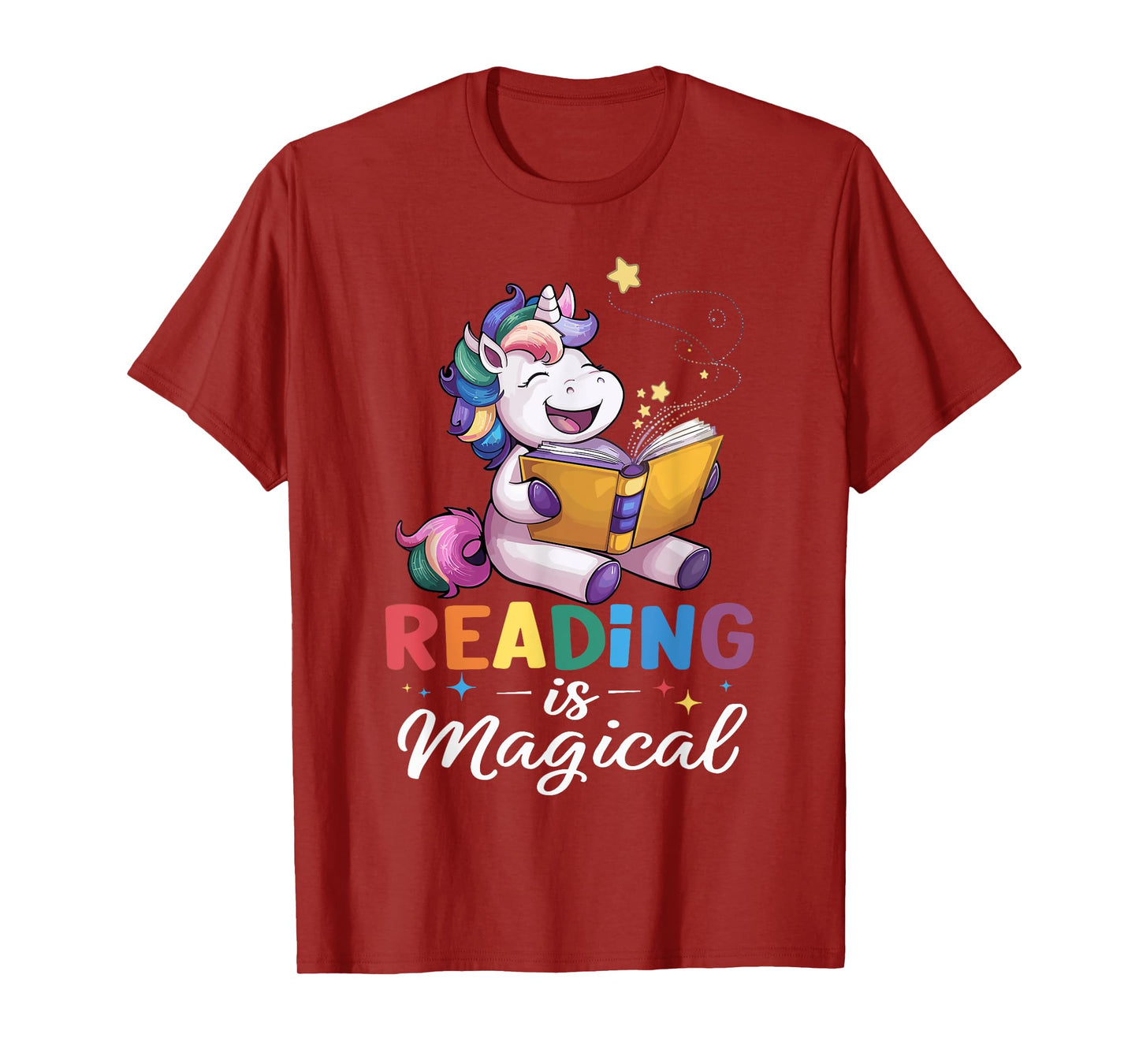 Unicorn Reading Is Magical Book Teacher Men Women Girls Kids T-Shirt