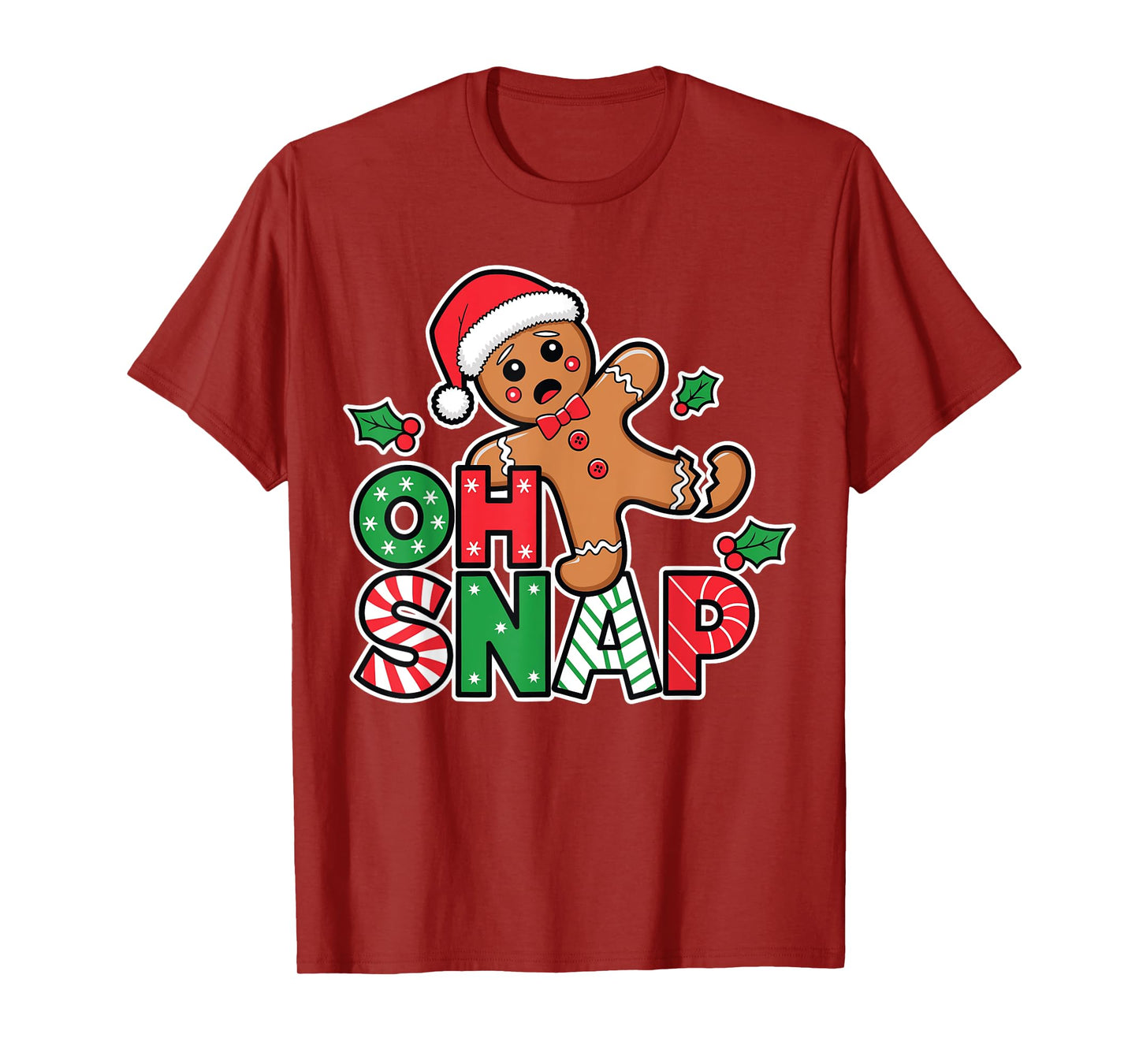 Gingerbread Man Oh Snap Christmas Funny Cookie Baking T-Shirt