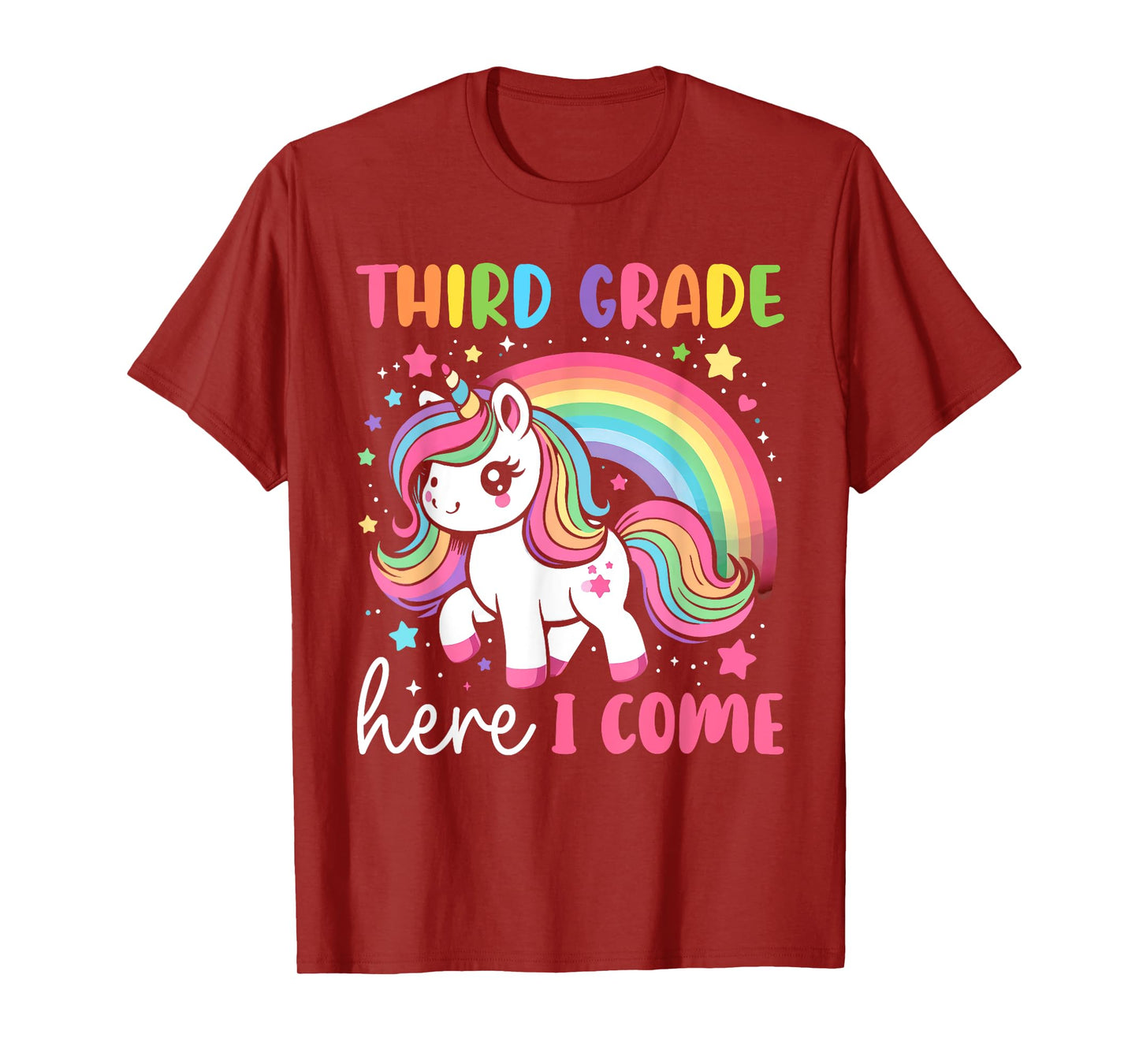 Third Grade Here I Come Unicorn Girls Kids Team 3rd Grade T-Shirt