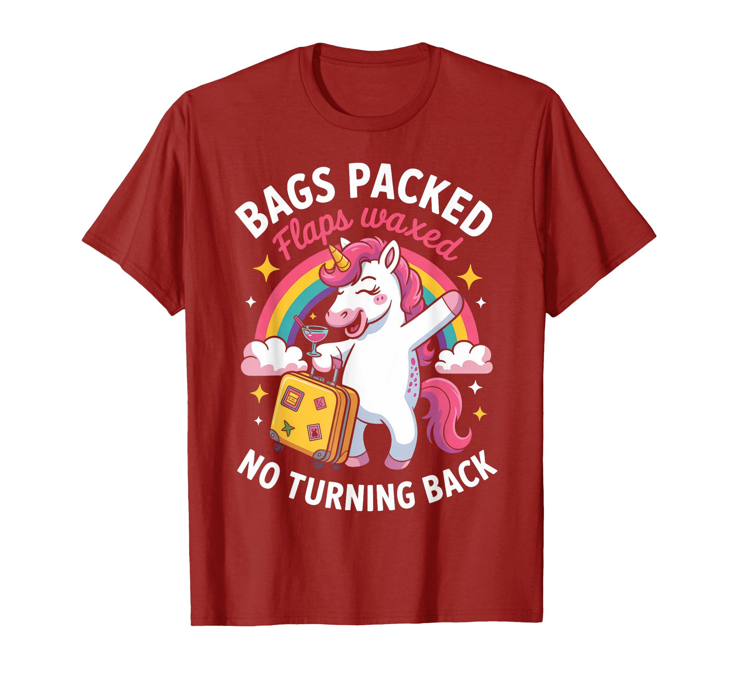 Bags Packed Flaps Waxed No Turning Back Travel Trip T-Shirt