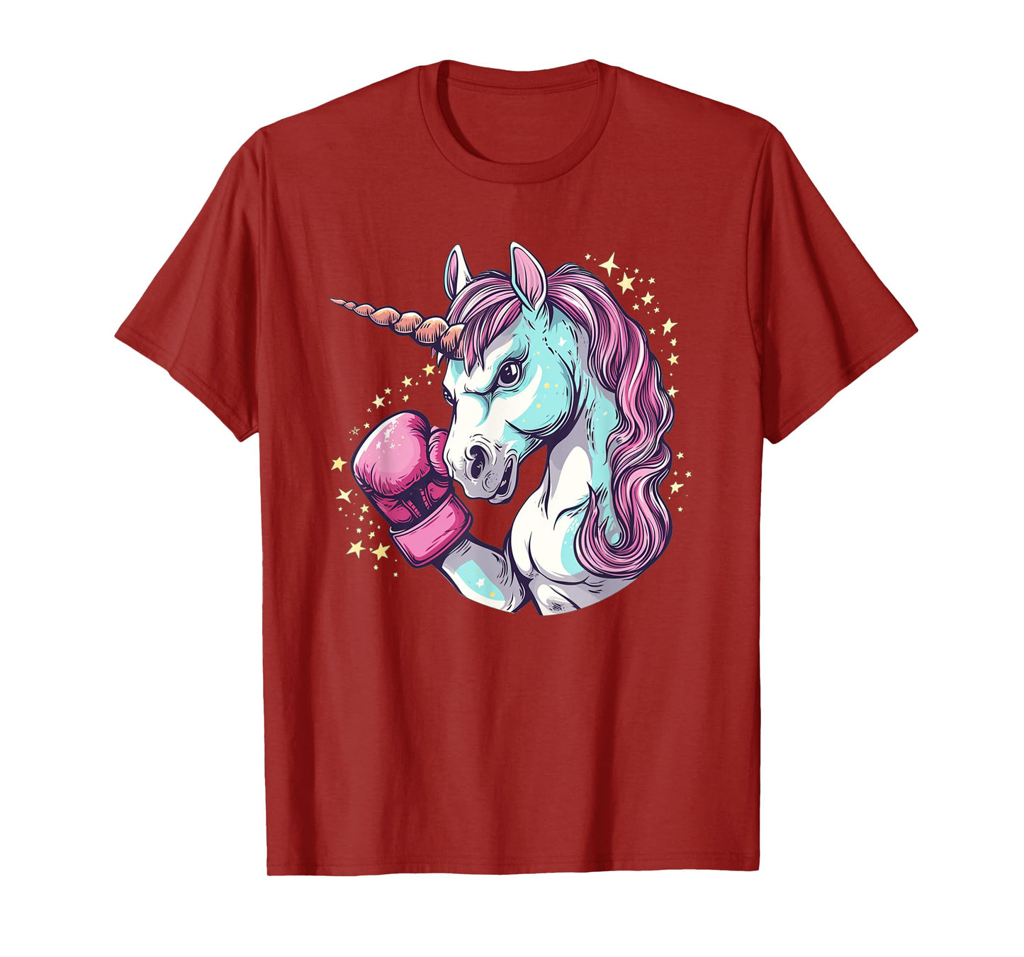 Cool unicorn face costume with funny boxing gloves T-Shirt
