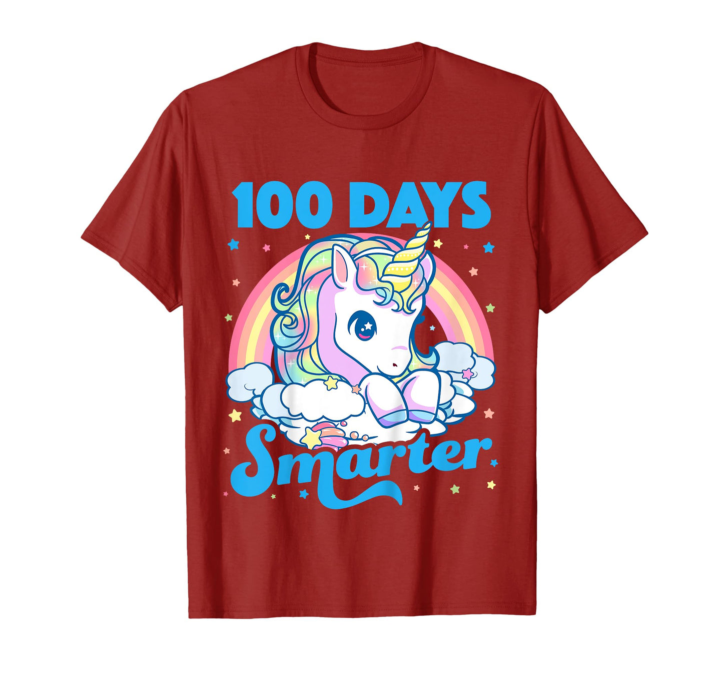 Kids 100 Days Smarter Unicorn Girls Teacher 100th Day of School T-Shirt