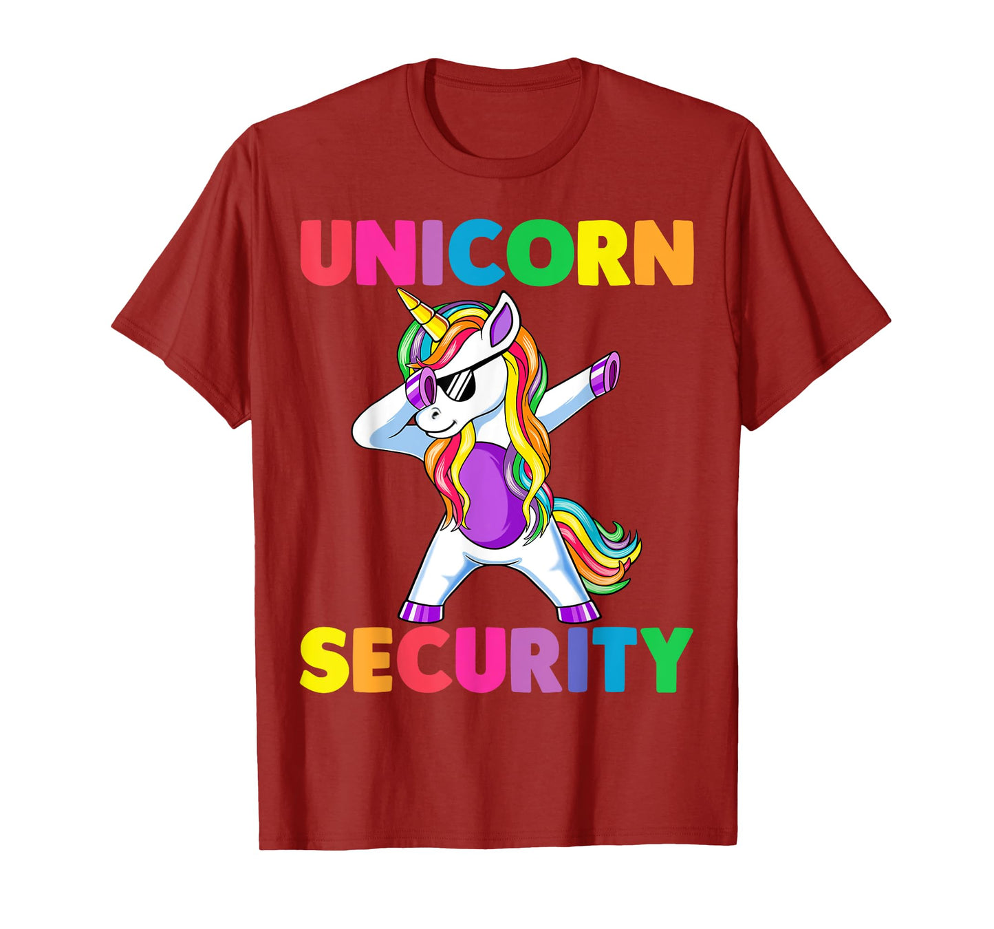 Halloween Dad Mom Daughter Adult Costume, Unicorn Security T-Shirt