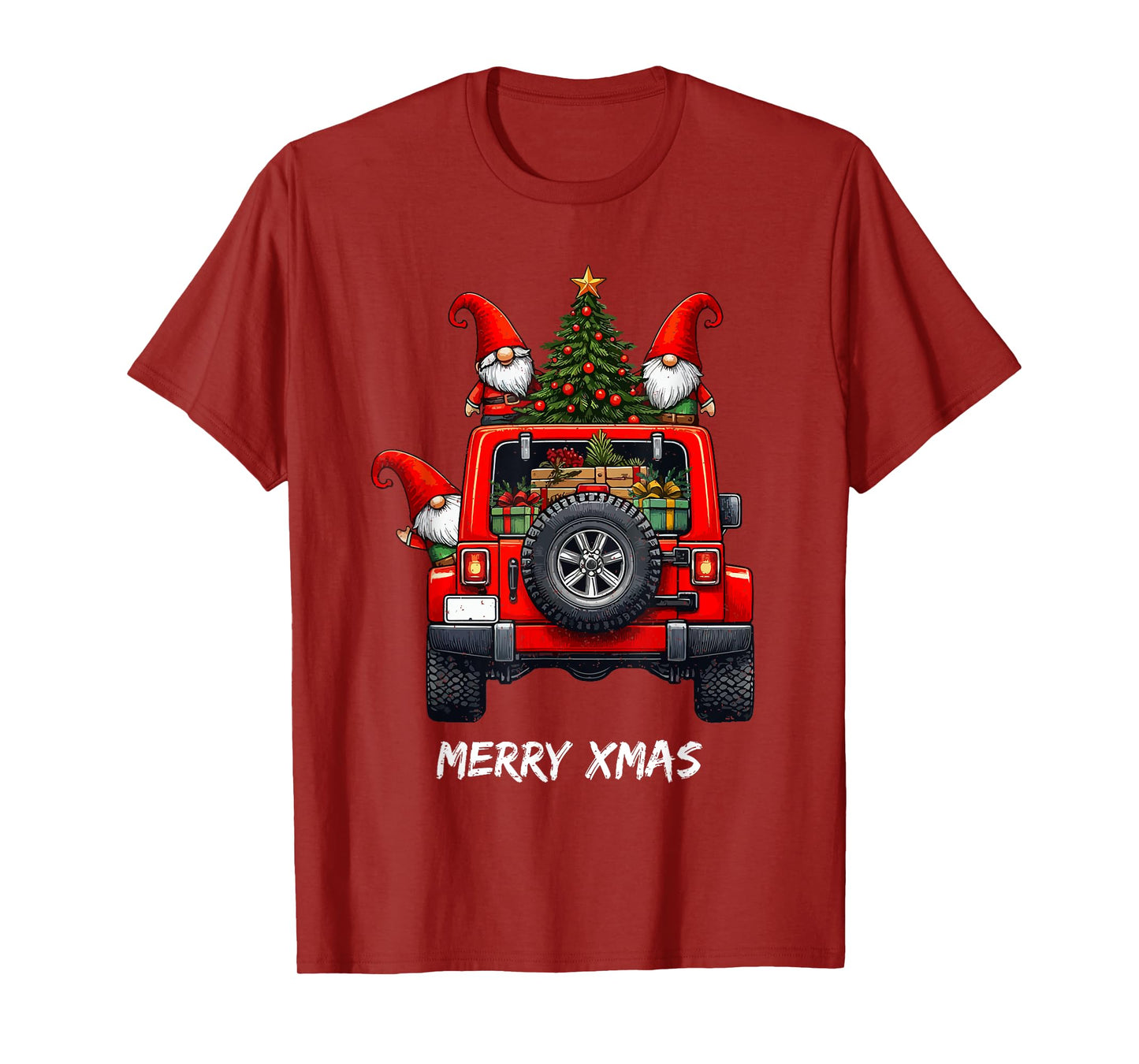 Christmas Tree On Car X-Mas Winter Holiday Men Women Kids T-Shirt