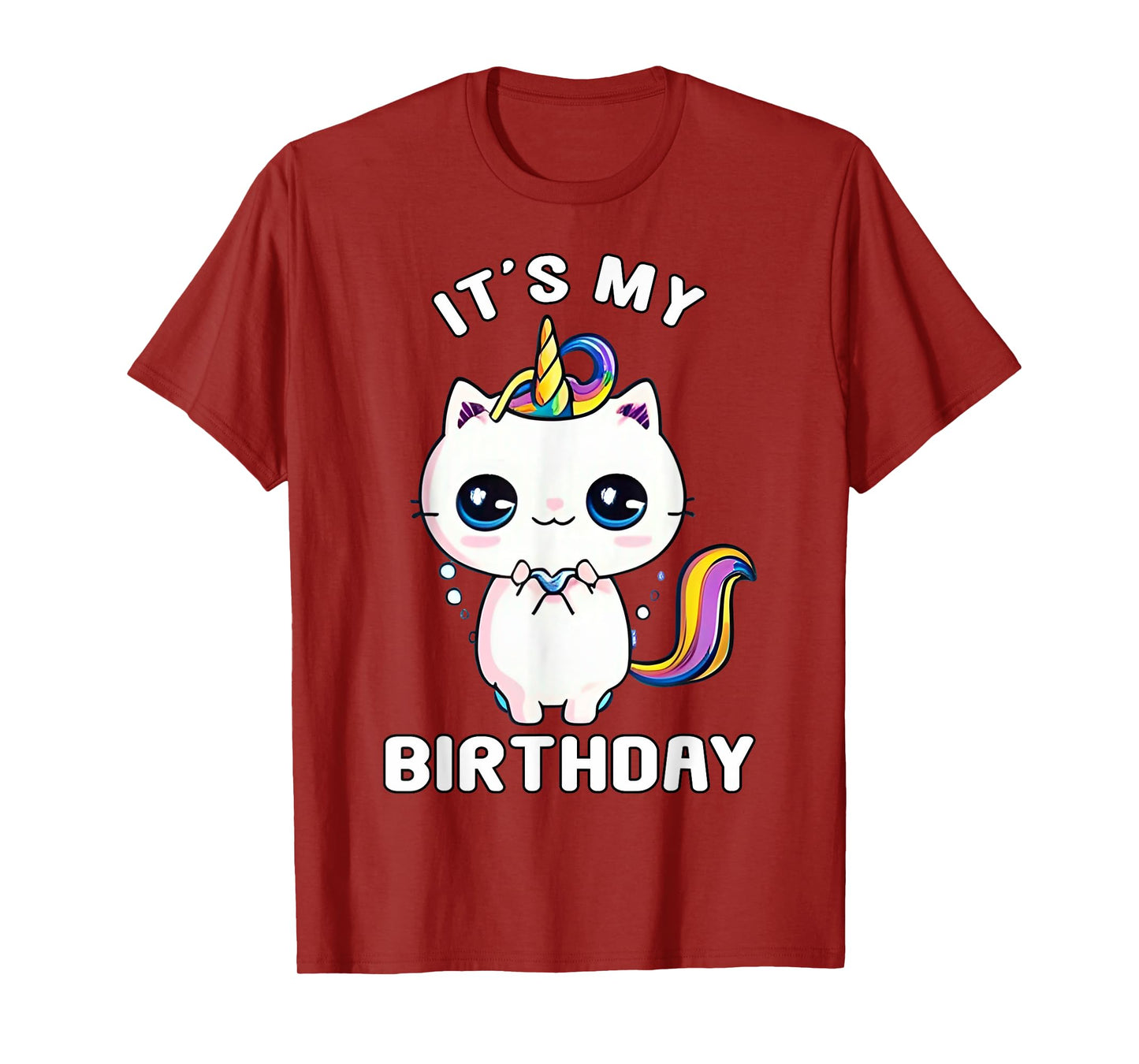 It's My Birthday Caticorn Meowgical Cat Kittycorn Unicorn T-Shirt for Men Women Girls Kids