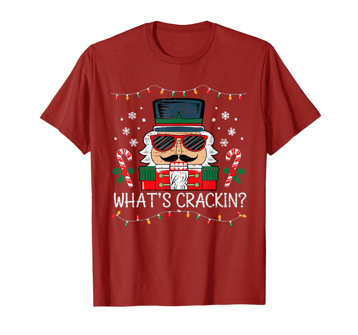 Christmas Nutcracker Whats Crackin Funny Xmas Men Women Kids T-Shirt