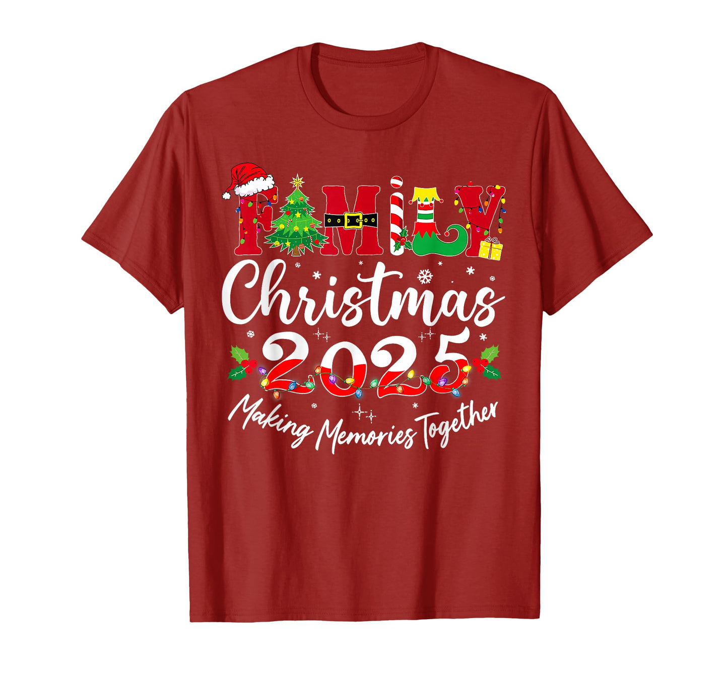 Family Christmas 2025 Matching Outfit Santa Elf Squad Group T-Shirt