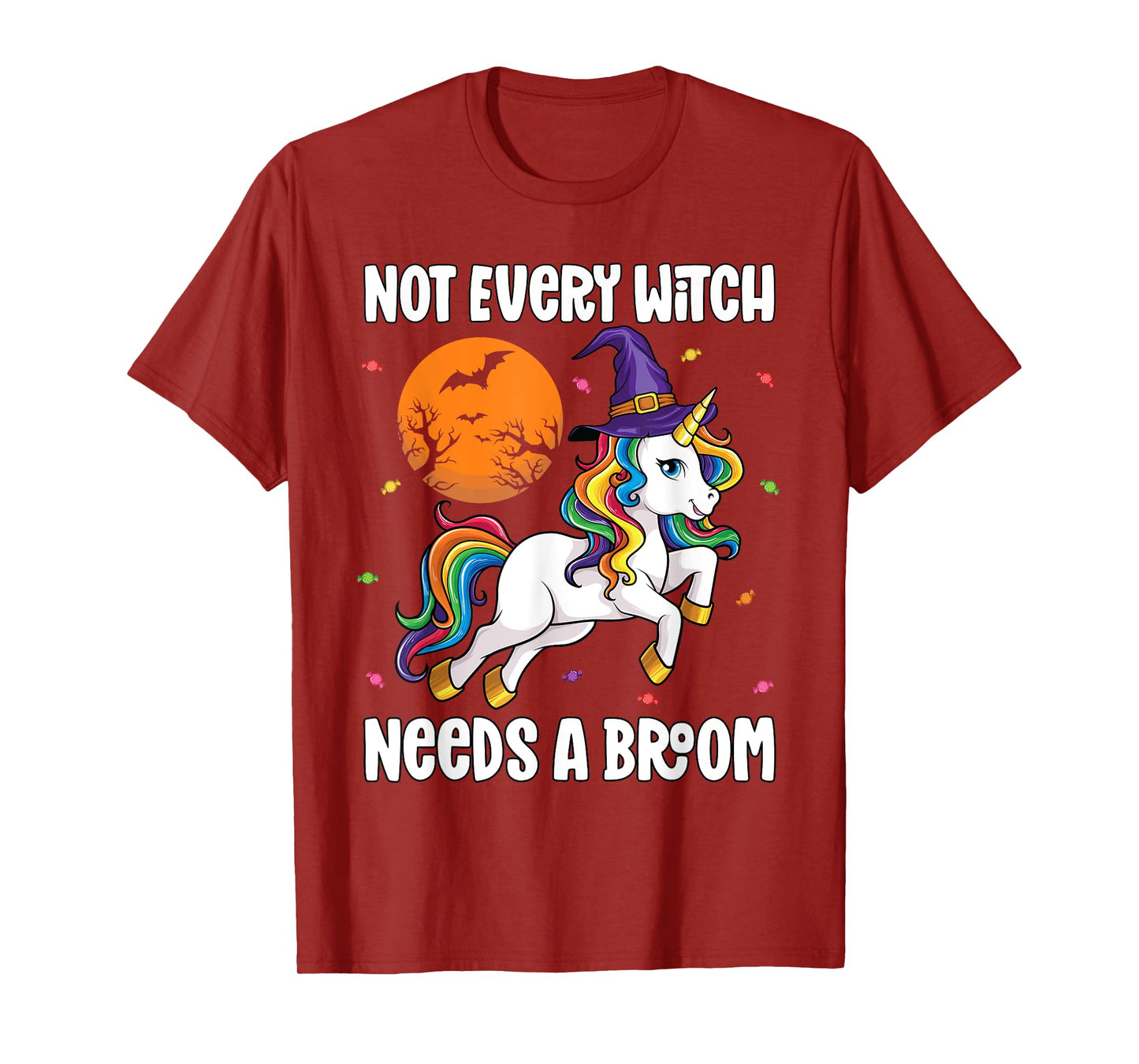Halloween Unicorn Shirt Girls Women Witchy Unicorn Halloween T-Shirt