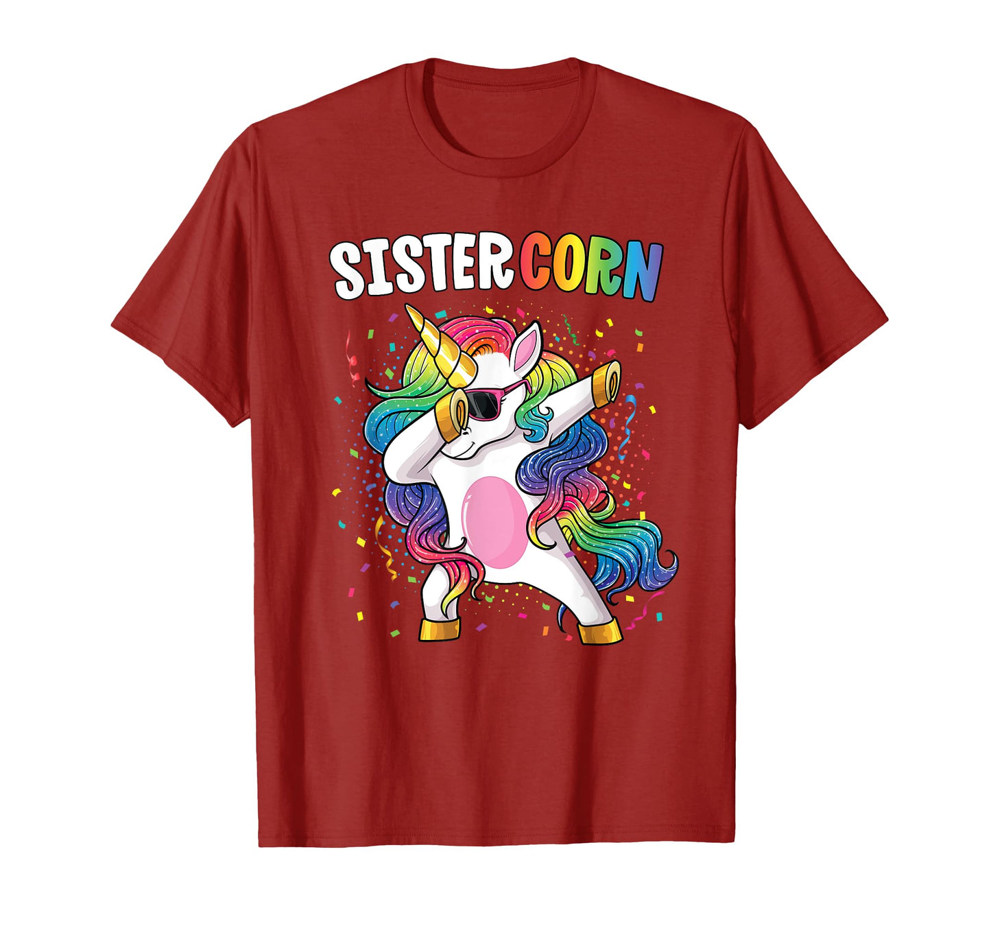 Sistercorn Girls Shirt Unicorn Birthday Dabbing Sister T-Shirt