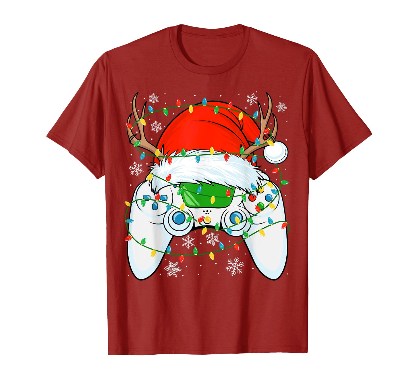 Christmas Santa Gamer Xmas Funny video gaming Christmas boys T-Shirt