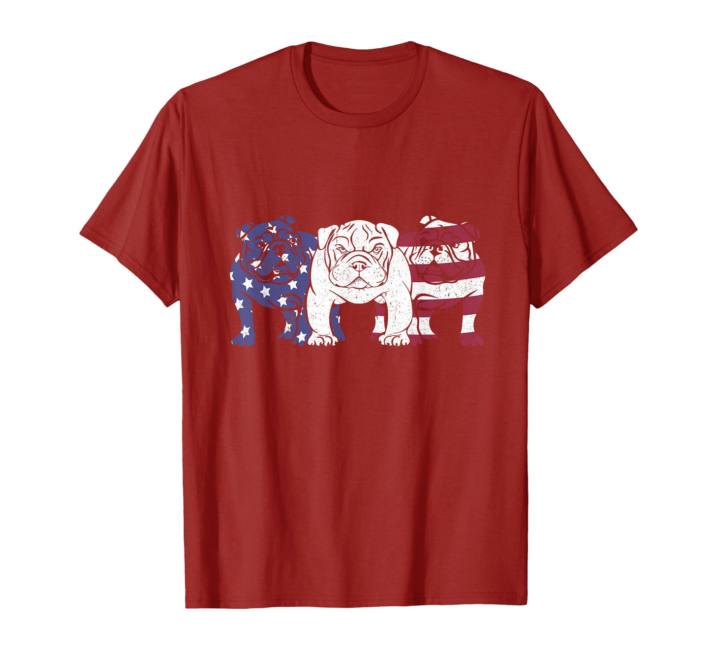Unique English Bulldog Dog American Flag Retro Puppy Lover T-Shirt