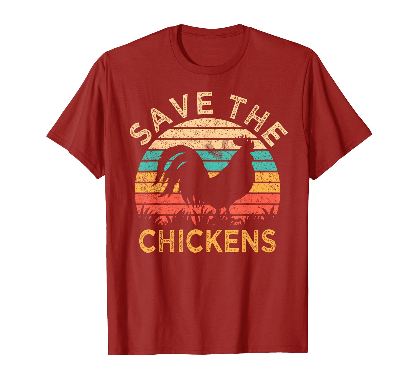 Save The Chickens Funny Vegetarian Vegan Chicken Lover T-Shirt