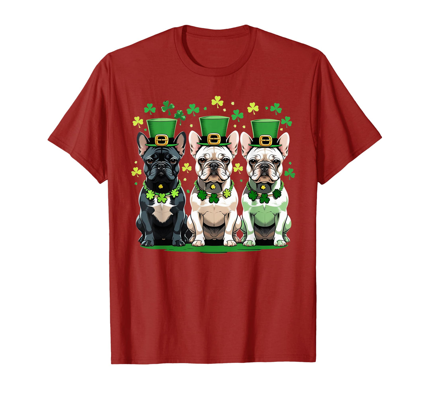 St. Patrick’s Day French Bulldog - Lucky Irish Dog Theme men T-Shirt