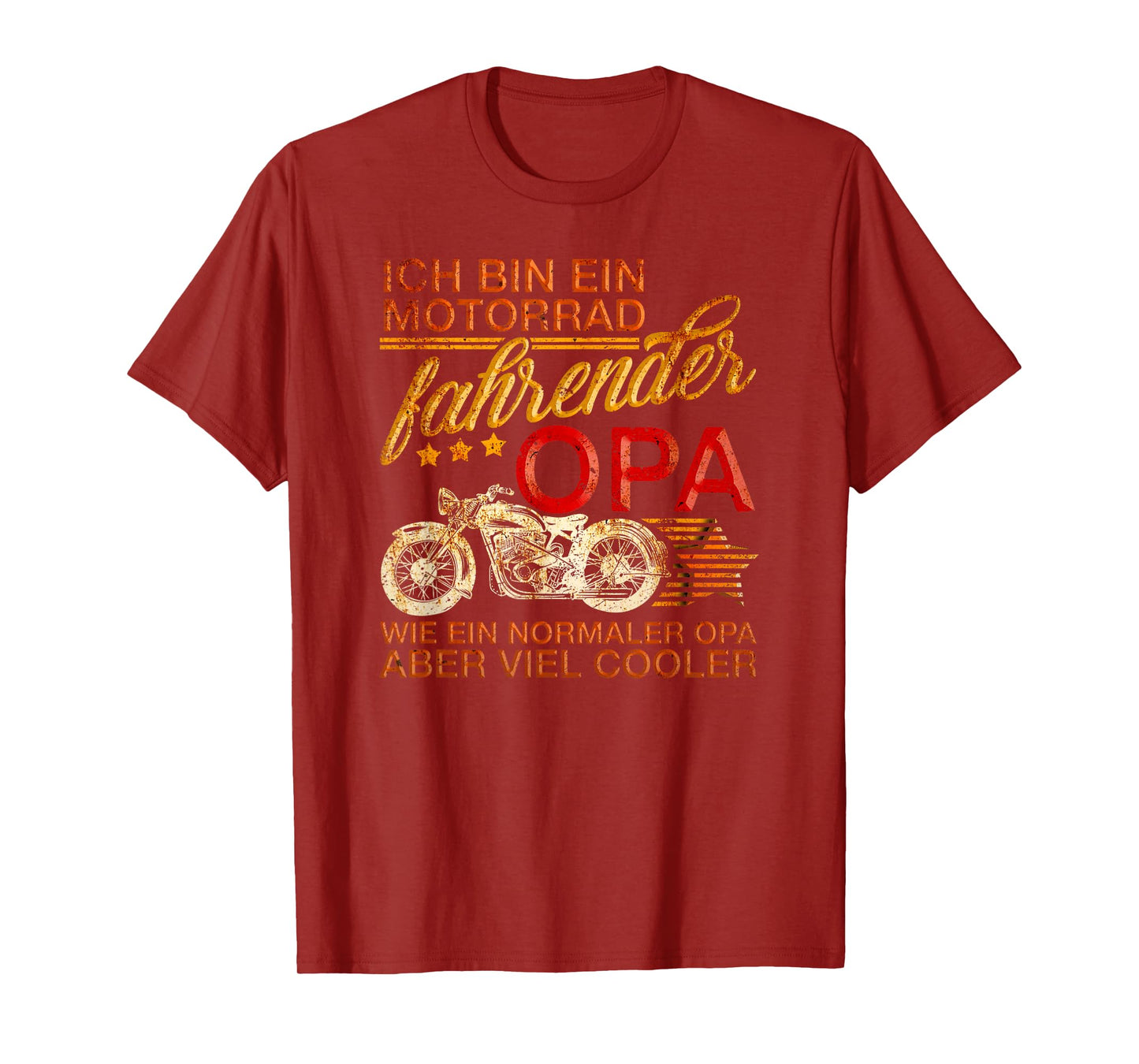 "ICH BIN EIN MOTORRAD FAHRENDER OPA" German Motorcycle Shirt