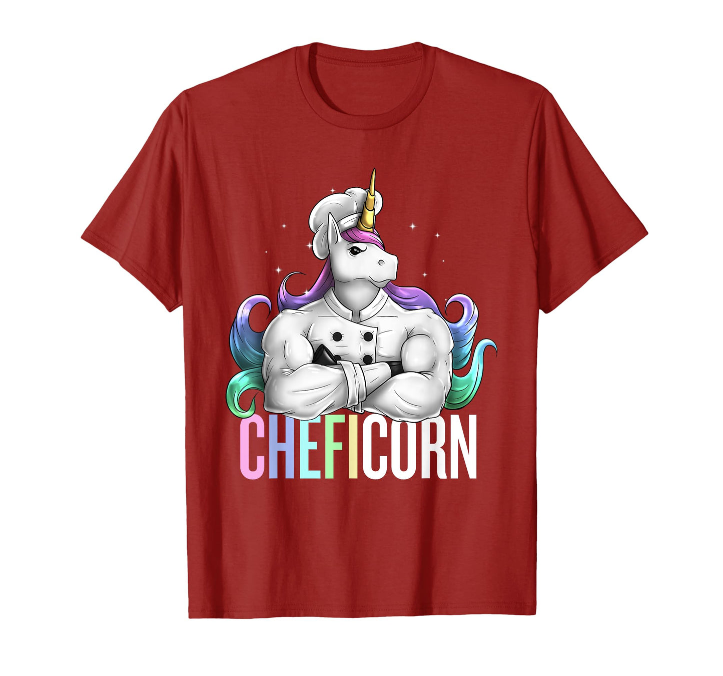 Unicorn Chef Cheficorn Cooking Pun Funny Cook Funny T-Shirt