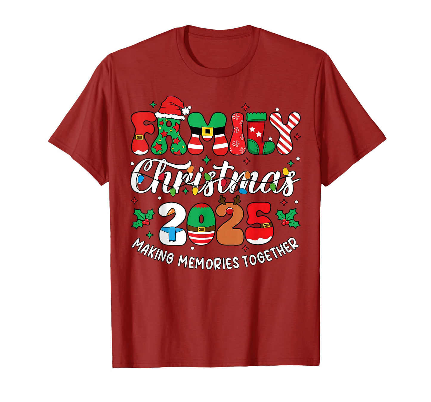Family Christmas 2025 Matching Outfit Xmas Squad Santa Group T-Shirt