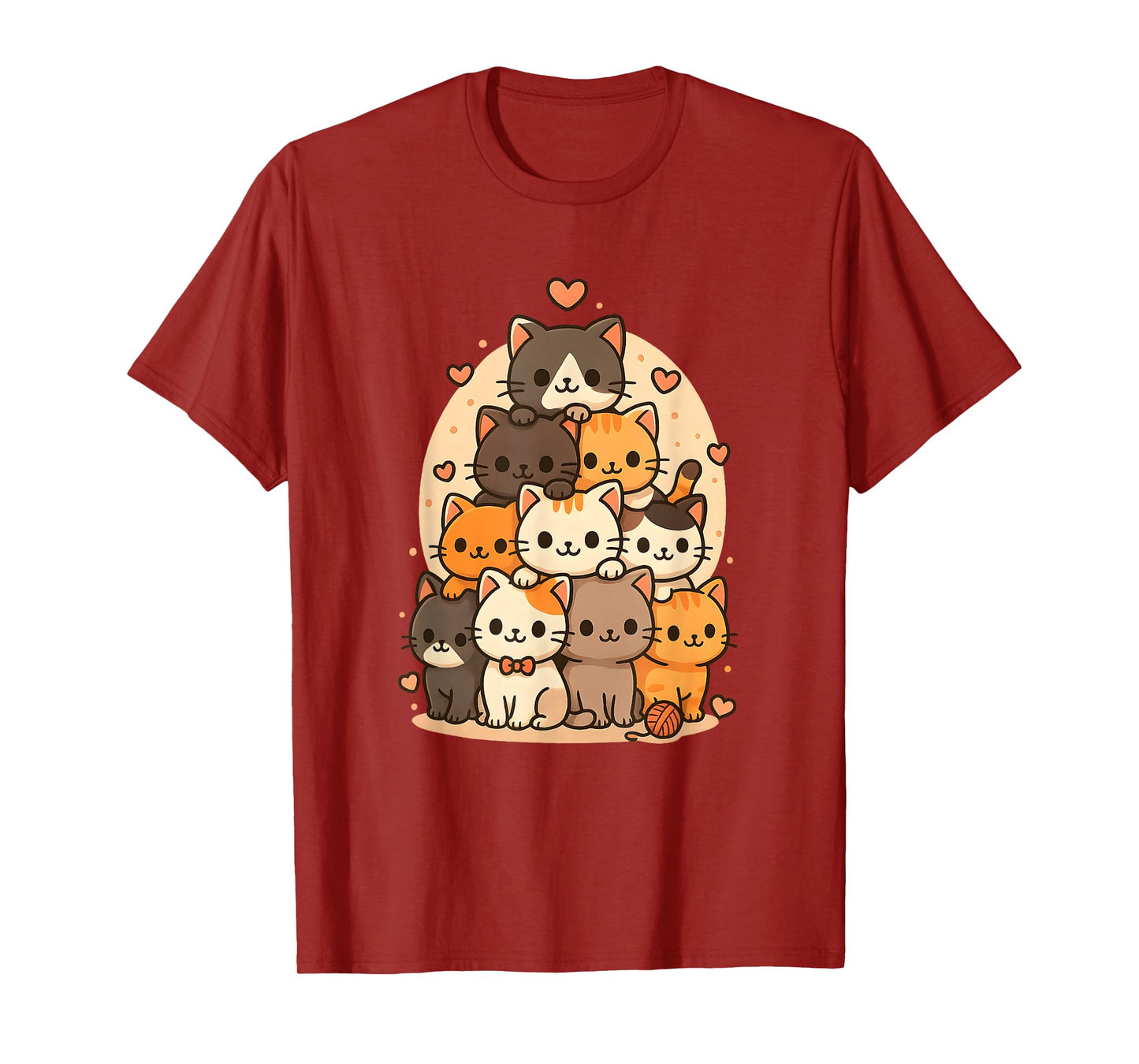 Cute Kawaii Cats Neko Funny Kitten Cat Lover Cartoon Gift T-Shirt