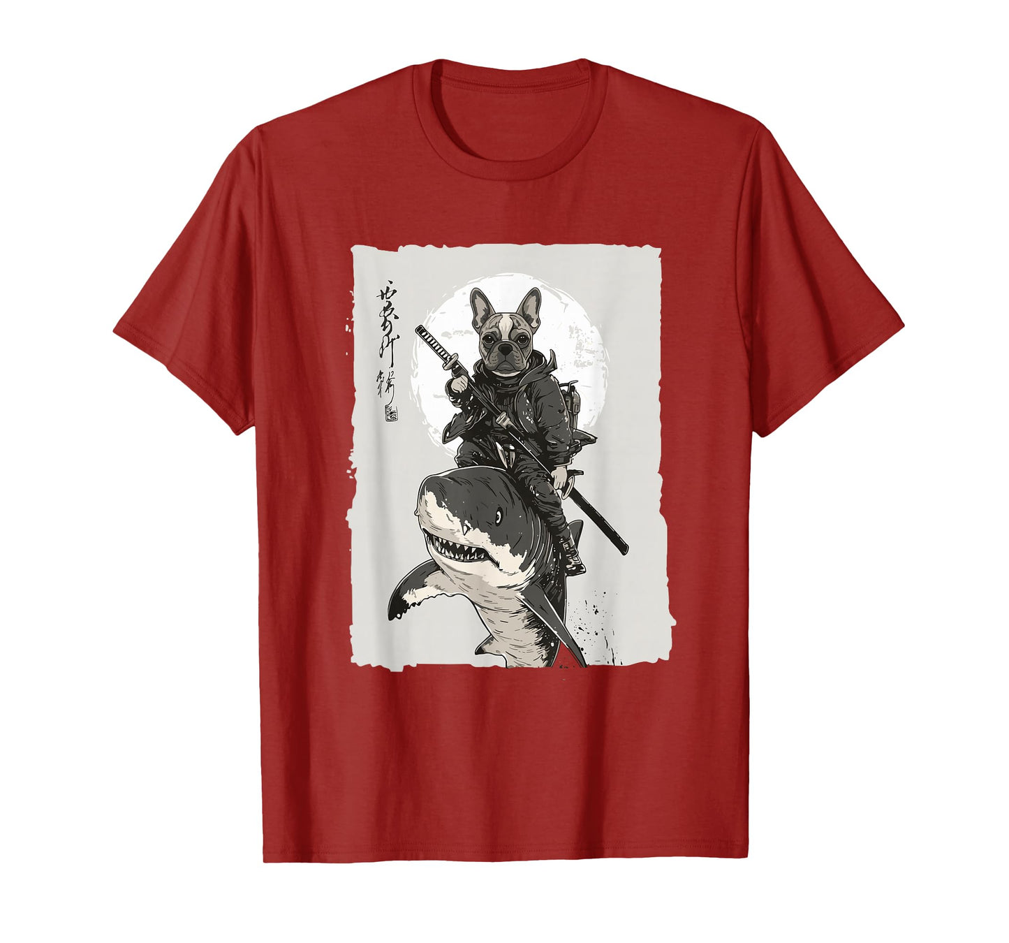 Samurai French Bulldog Dog Lover Vintage Mens Graphic T-Shirt