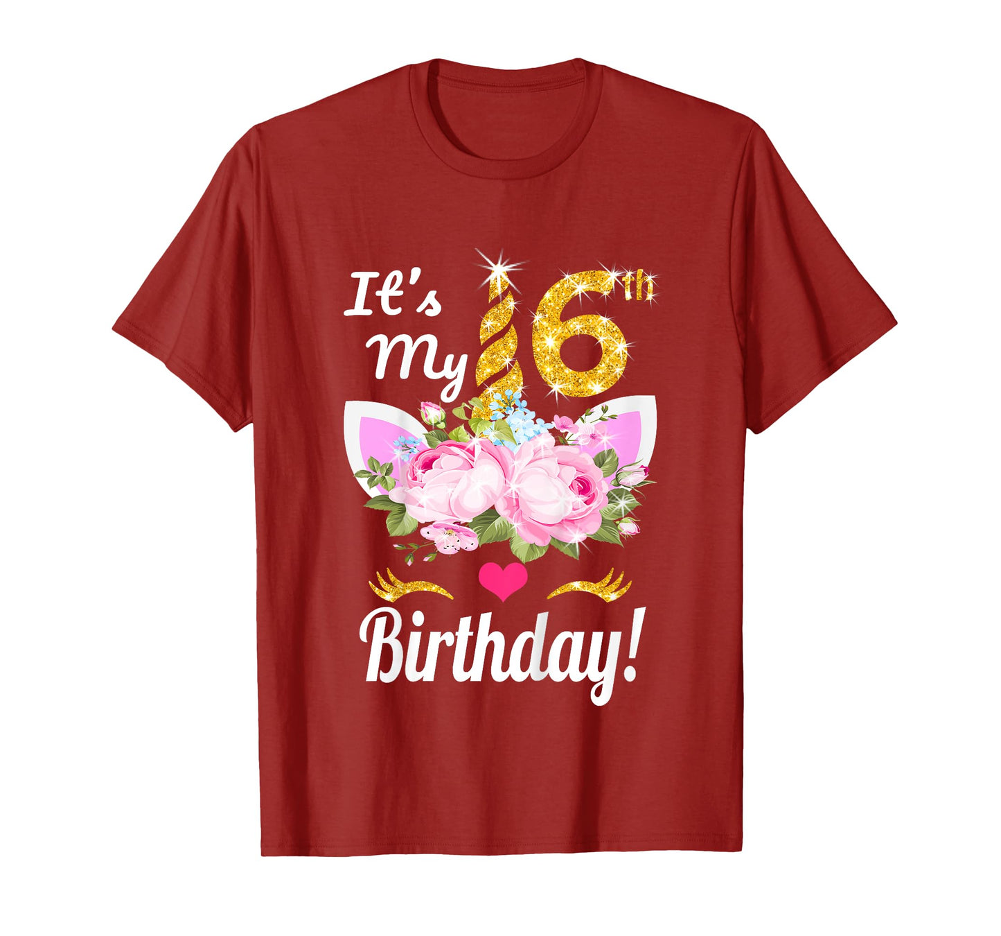 Its My 6th Birthday Shirt Girls (6 Year Old) Unicorn Outfit T-Shirt