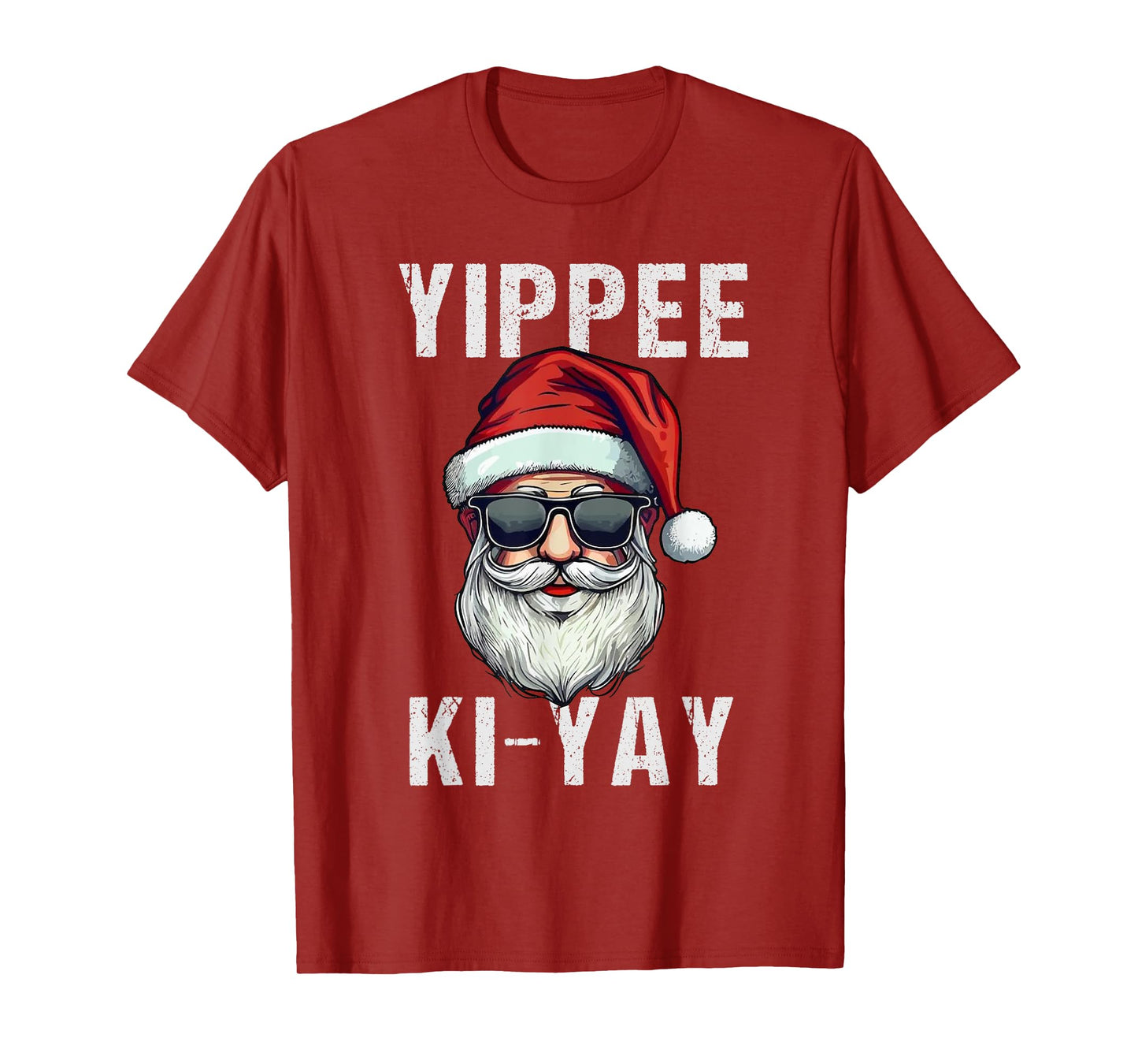Funny Christmas Sweater Yippee-Ki-Yay Xmas T-Shirt, Unisex-Adults, Unisex-Kids, Black, Small, Short Sleeve, T-Shirt, Christmas, Funny Christmas Tees