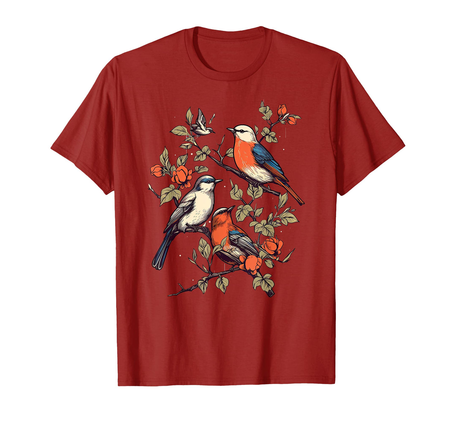 Birds On A tree Branch Birding Bird Watching Bird T-Shirt