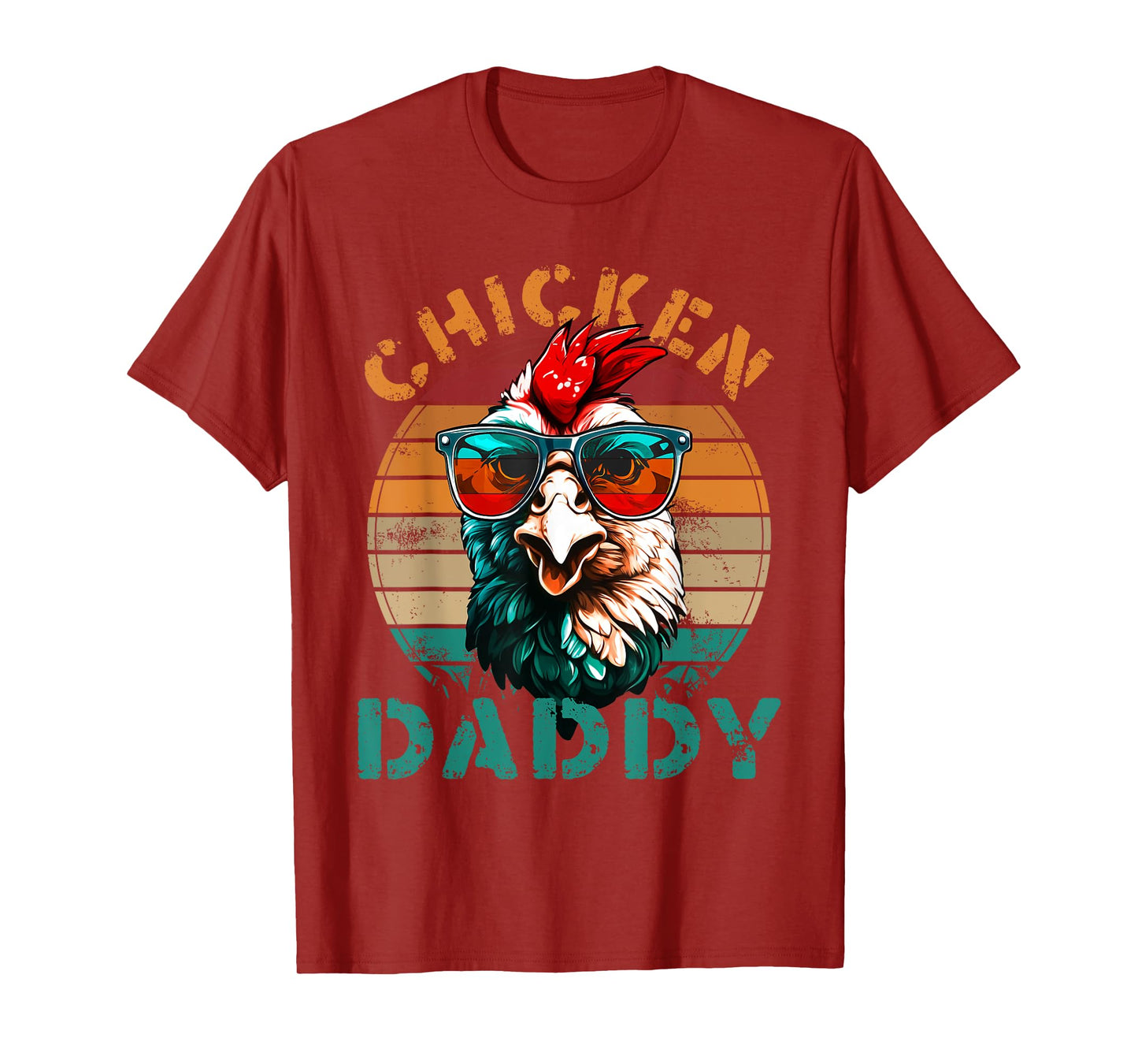 Chicken Daddy Retro Chicken Dad Fathers Day Men T-Shirt