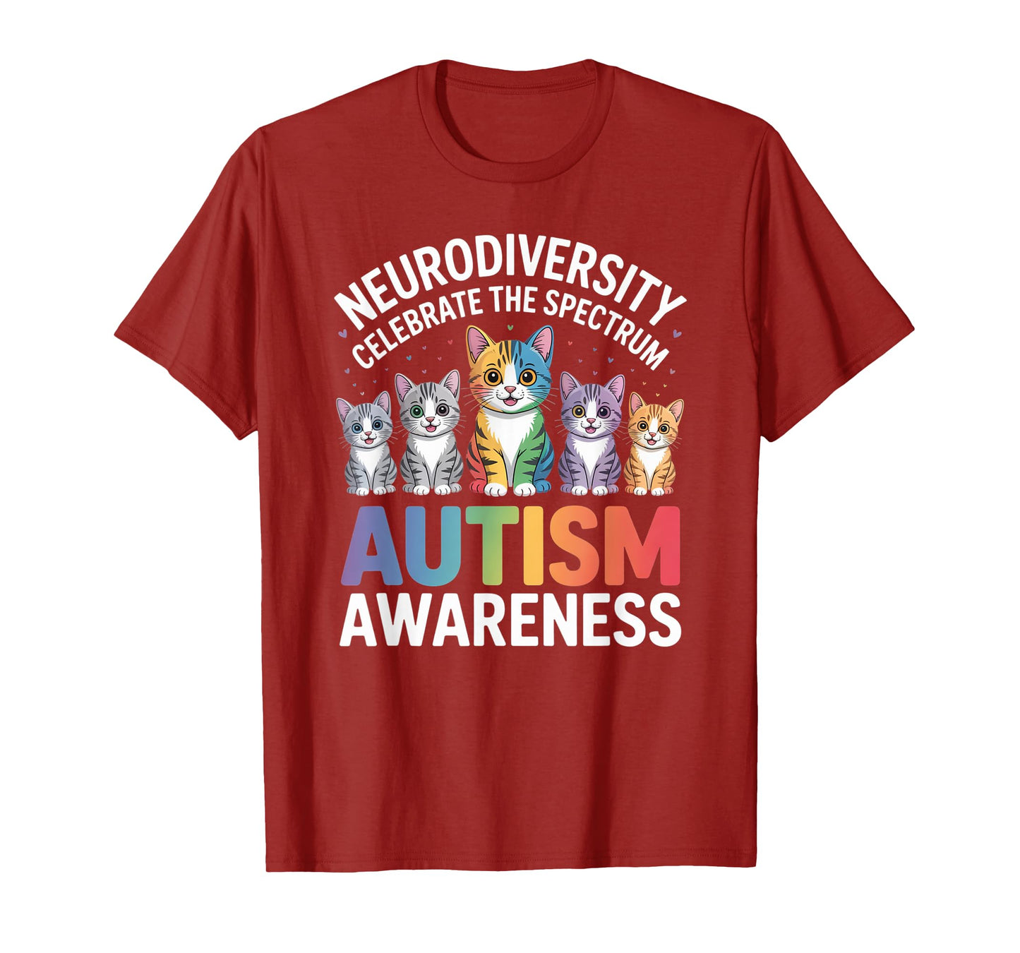Neurodiversity Cats Neurodivergence Autism T-Shirt