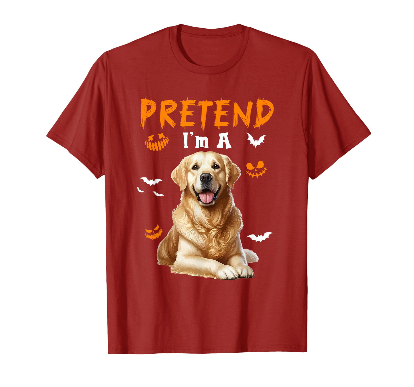 Pretend I'm A Golden Retriever Halloween Costume Owner Kids T-Shirt