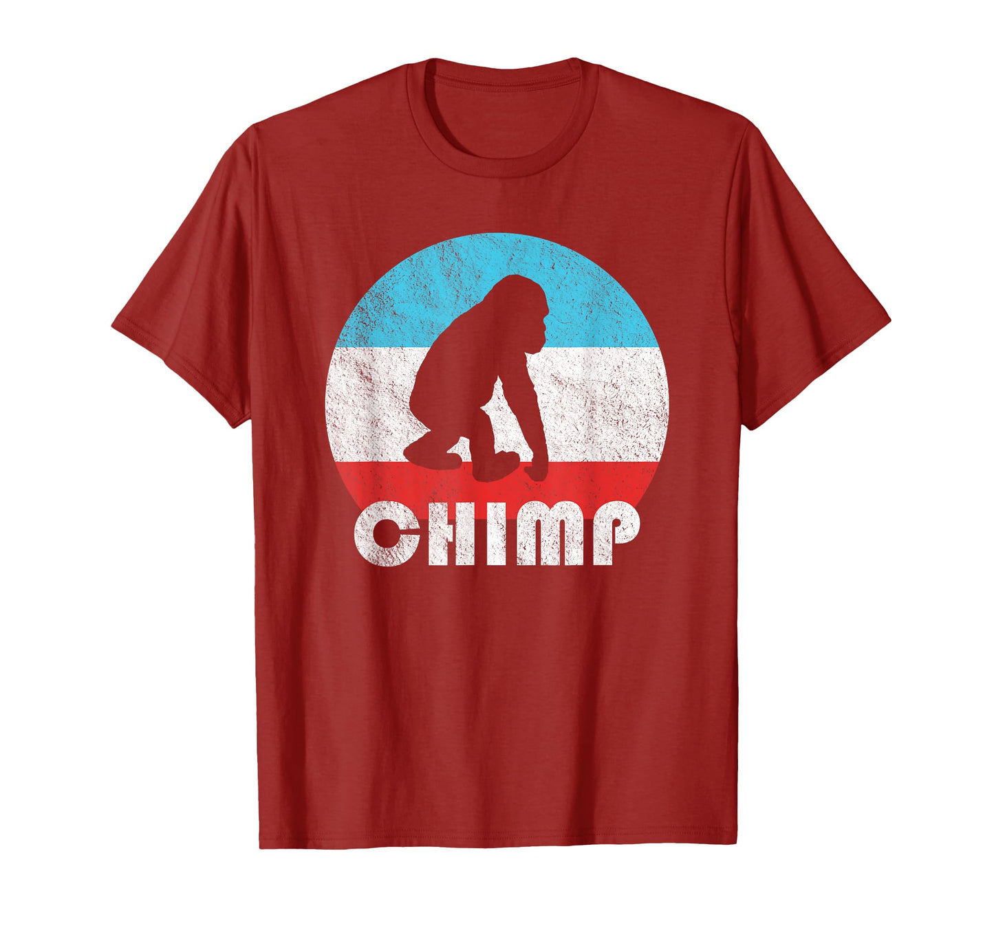 Baby Chimpanzee Chimp Vintage Retro Silhouette Gift T-Shirt