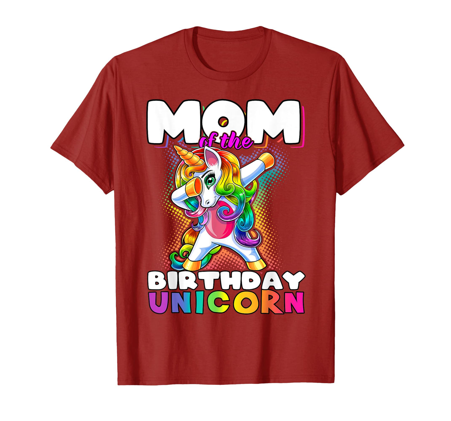 Mom of the Birthday Unicorn Dabbing Unicorn Matching Family T-Shirt