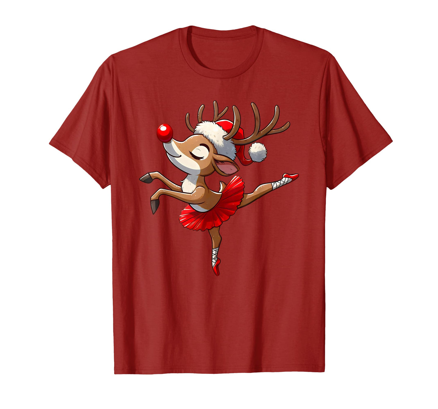 Merry Christmas Ballet Reindeer Dancing Ballet Teacher Women T-Shirt