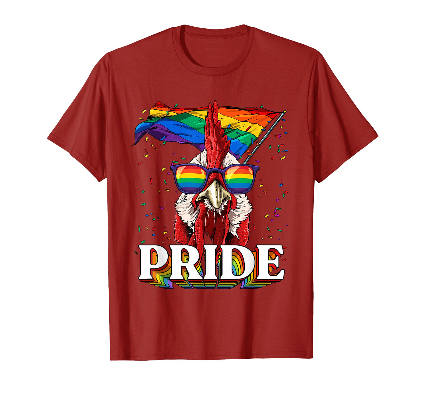 Pride LGBTQ Chicken Rainbow Flag Pride Month Rooster Animal T-Shirt