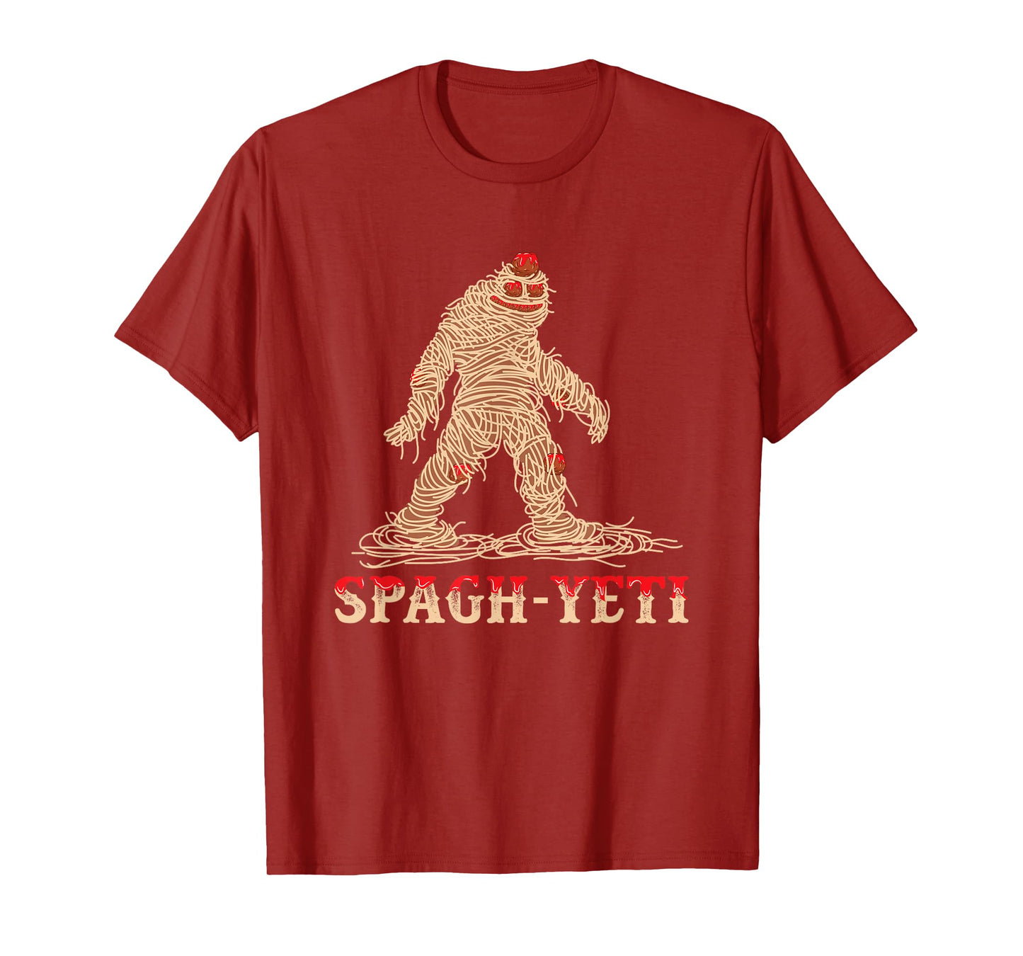 Spaghetti Pasta Meatballs Ramen Noodle Shirt Sasquatch Gift T-Shirt