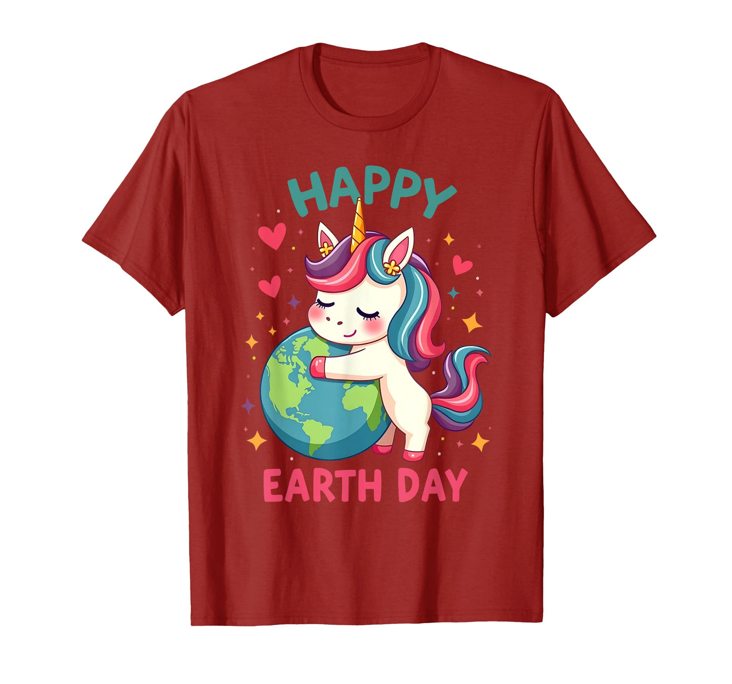 Cute Unicorn Happy Earth Day Groovy Women Men Kids T-Shirt