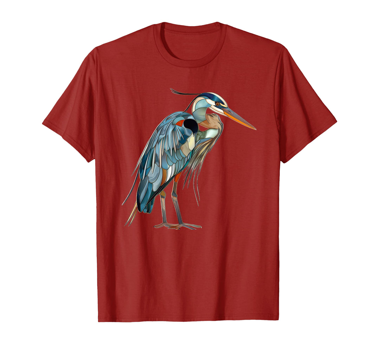 Great Blue Heron Stained Glass T-Shirt