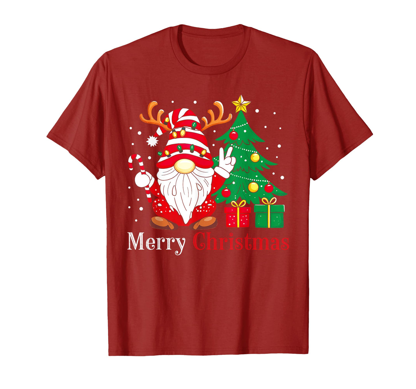 Family Xmas Holiday PJs Women Men Merry Christmas Gnomes T-Shirt