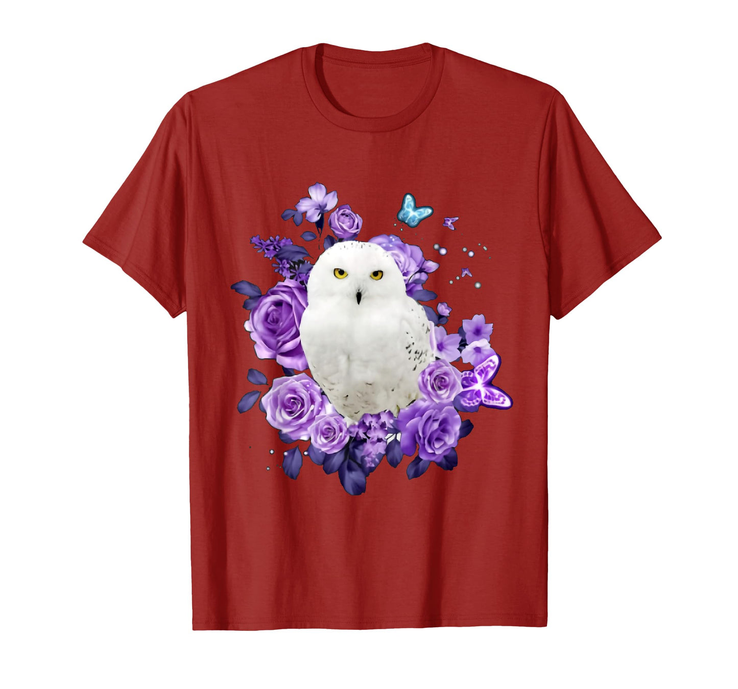 Owl Purple Rose Collection Cute Owl Lover Gift T-Shirt