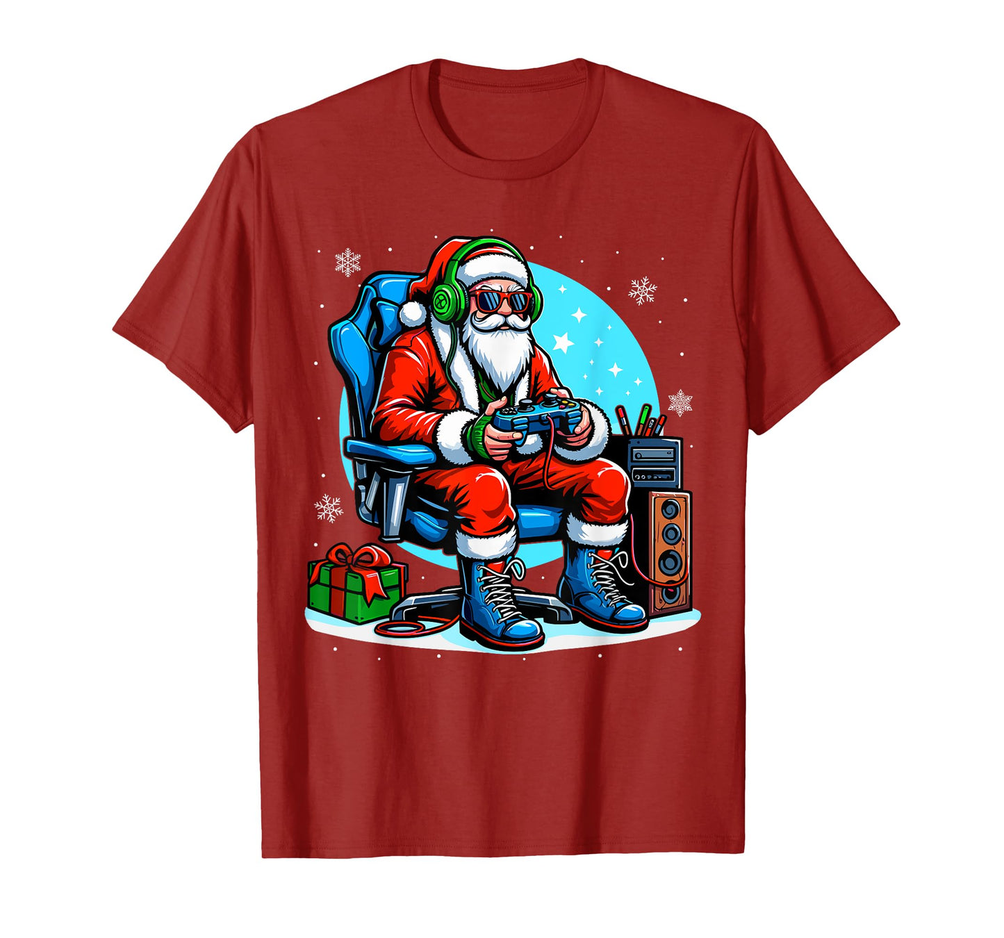 Christmas Santa Gamer Xmas Funny video gaming Christmas boys T-Shirt