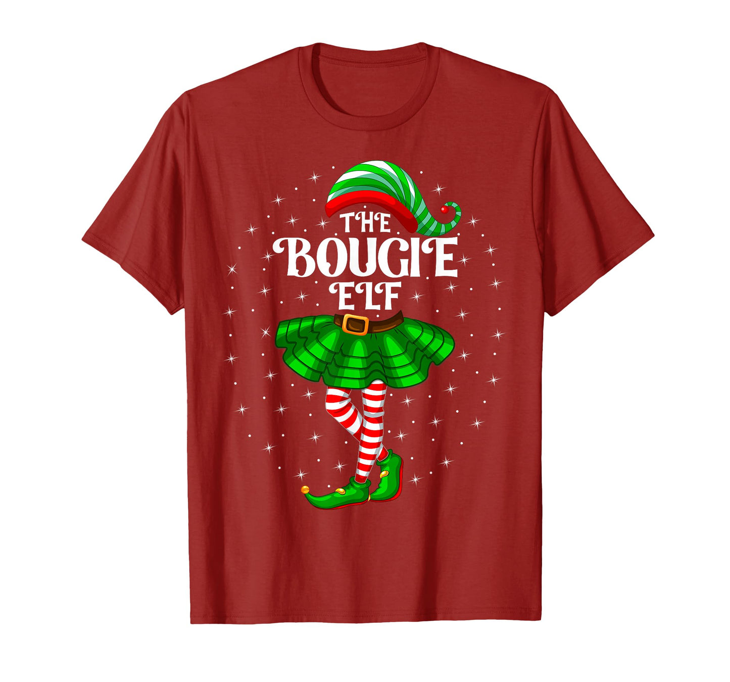 Xmas Group Matching Women Girls The Bougie Elf Christmas T-Shirt