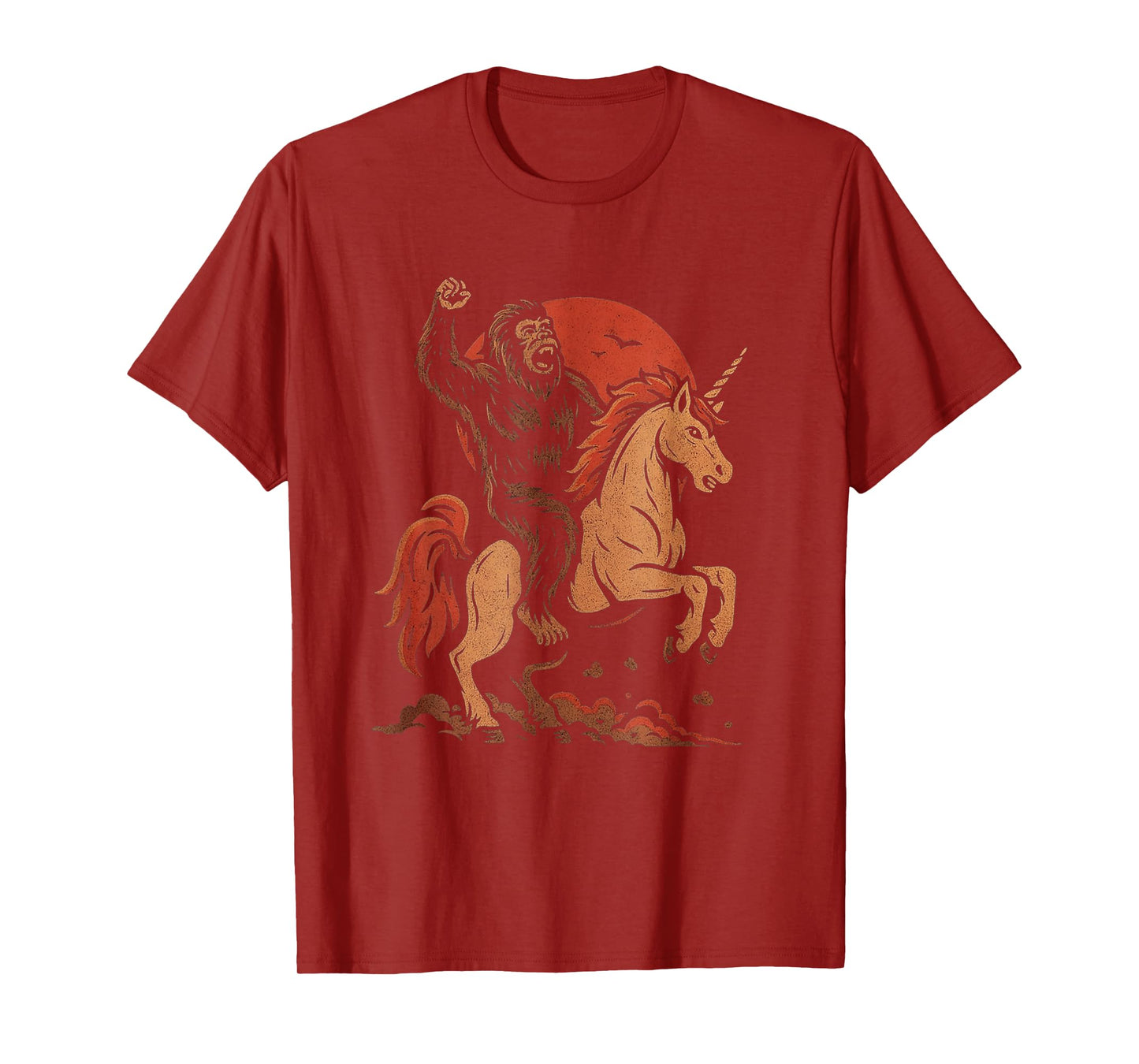 Adult Unicorn Shirt for Men Unicorn Sasquatch Bigfoot Men T-Shirt