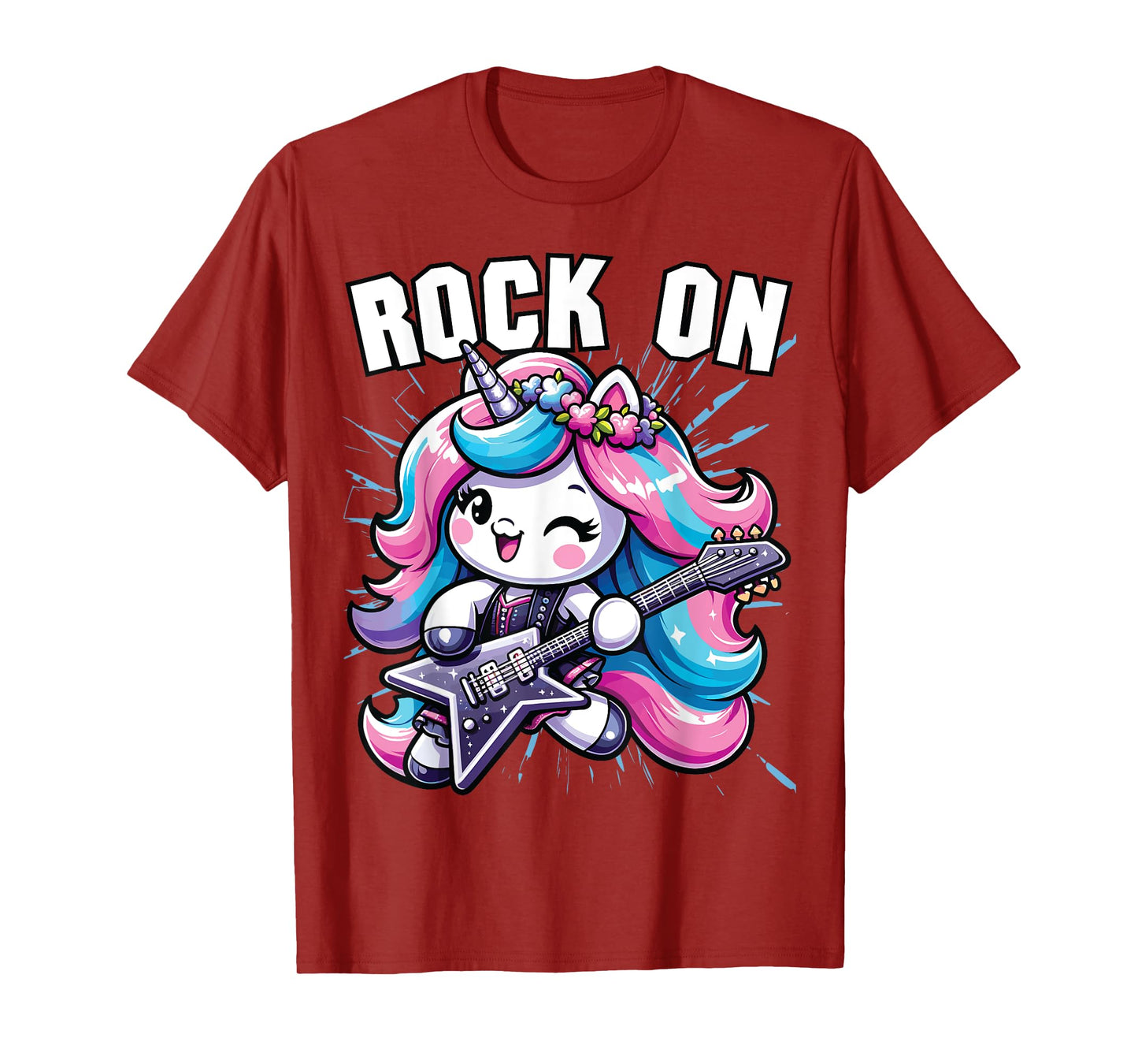 Girls Rock, Rock On, Unicorn Girls Rock and Roll T-Shirt